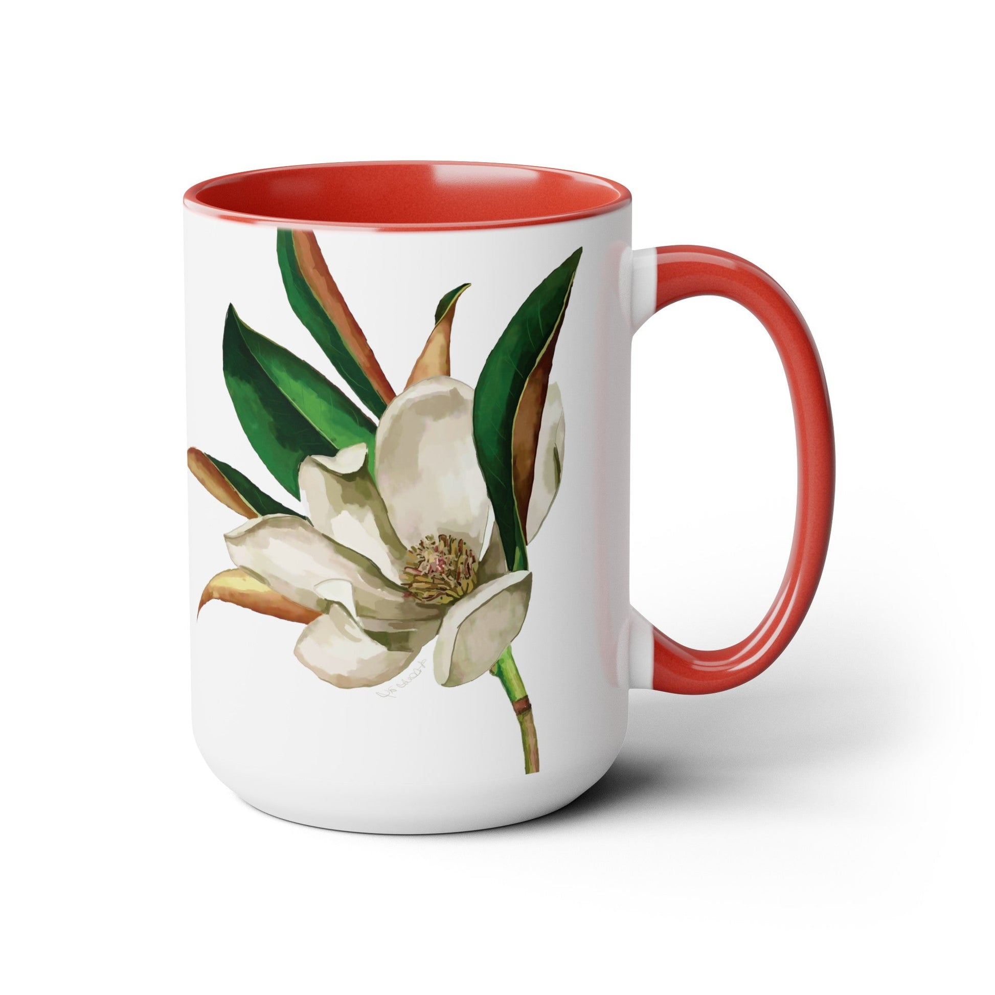 Magnolia Two-Tone Coffee Mugs, 15oz - Blue Cava