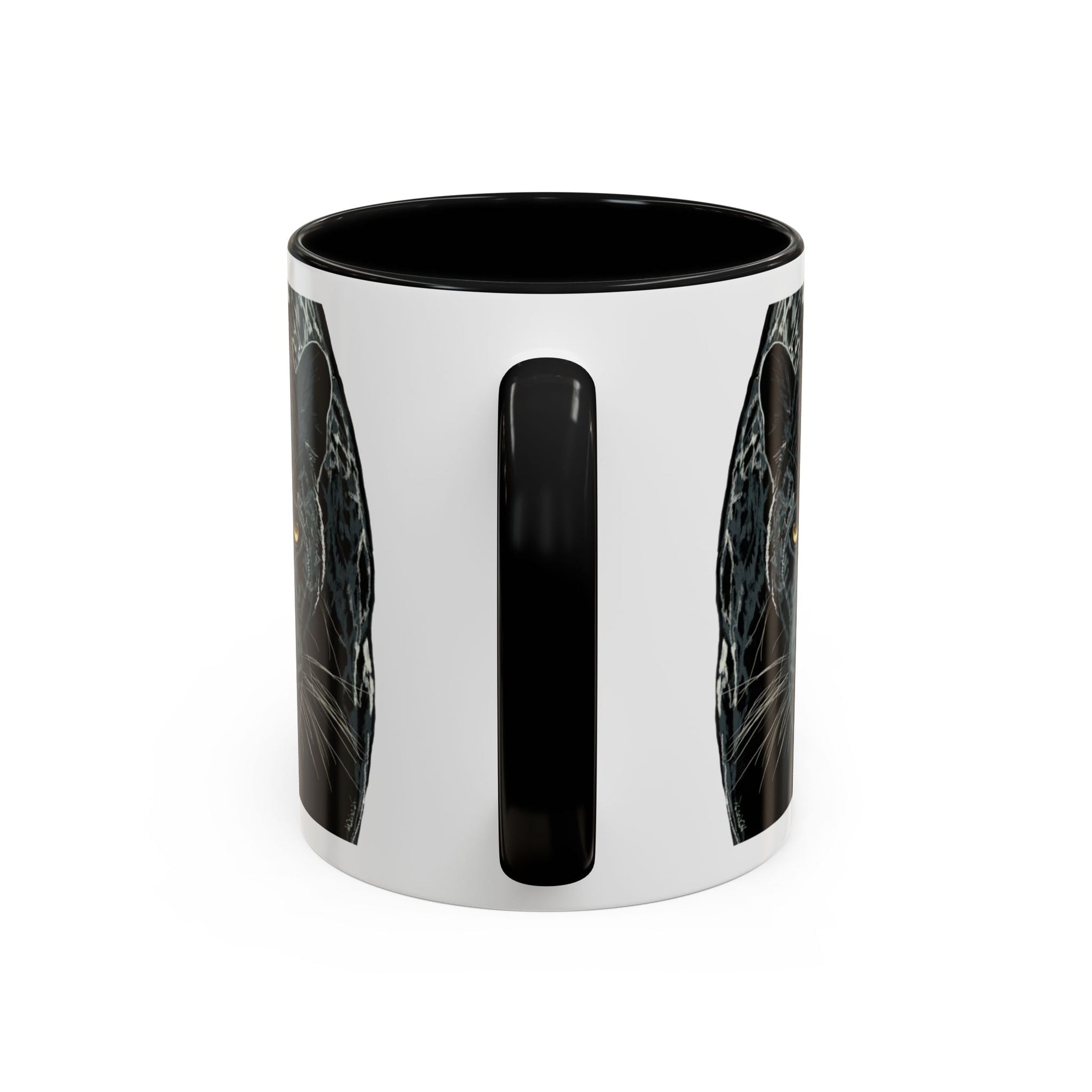 Majestic Black Panther Two Tone Coffee Mug - 11 oz & 15 oz - Blue Cava