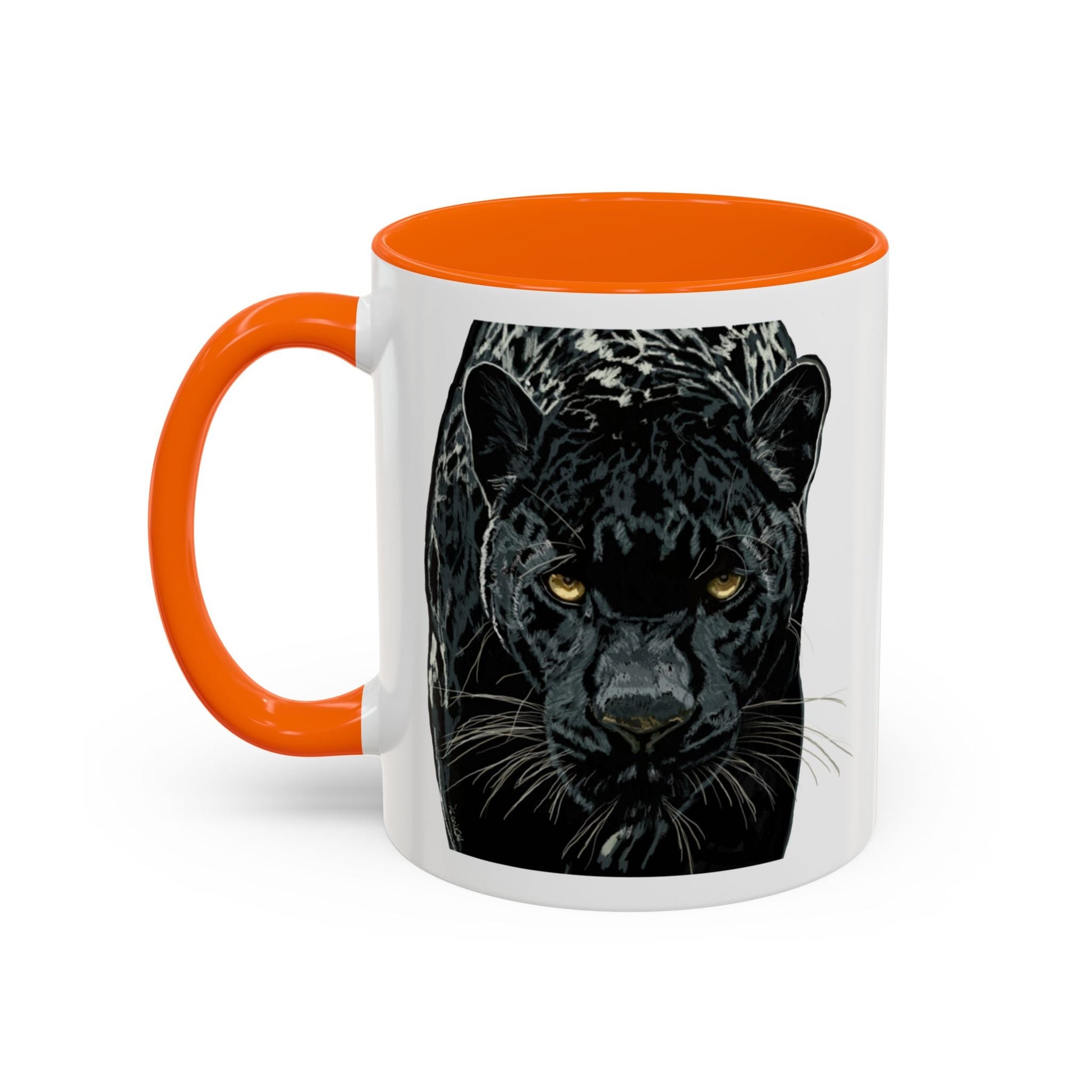 Majestic Black Panther Two Tone Coffee Mug - 11 oz & 15 oz - Blue Cava