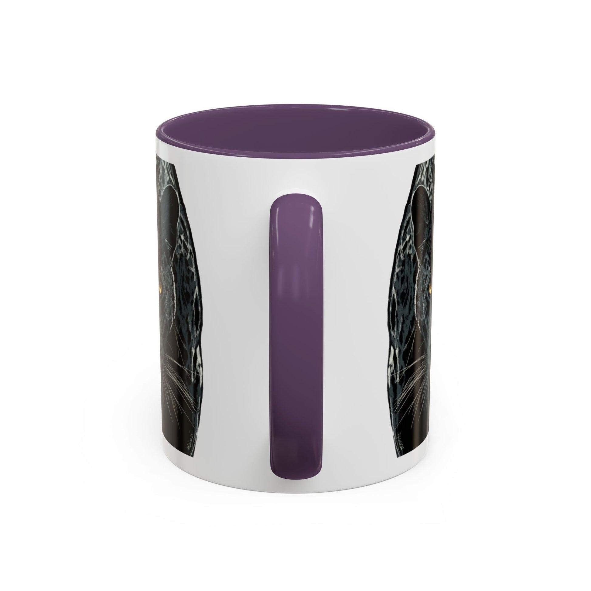 Majestic Black Panther Two Tone Coffee Mug - 11 oz & 15 oz - Blue Cava
