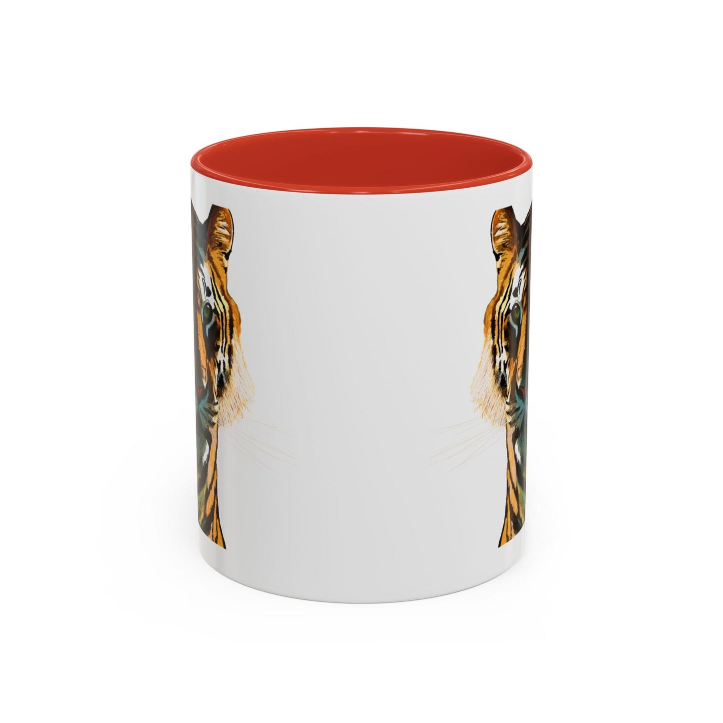 Majestic Tiger Two Tone Ceramic Coffee Mug - 11 oz & 15 oz - Blue Cava
