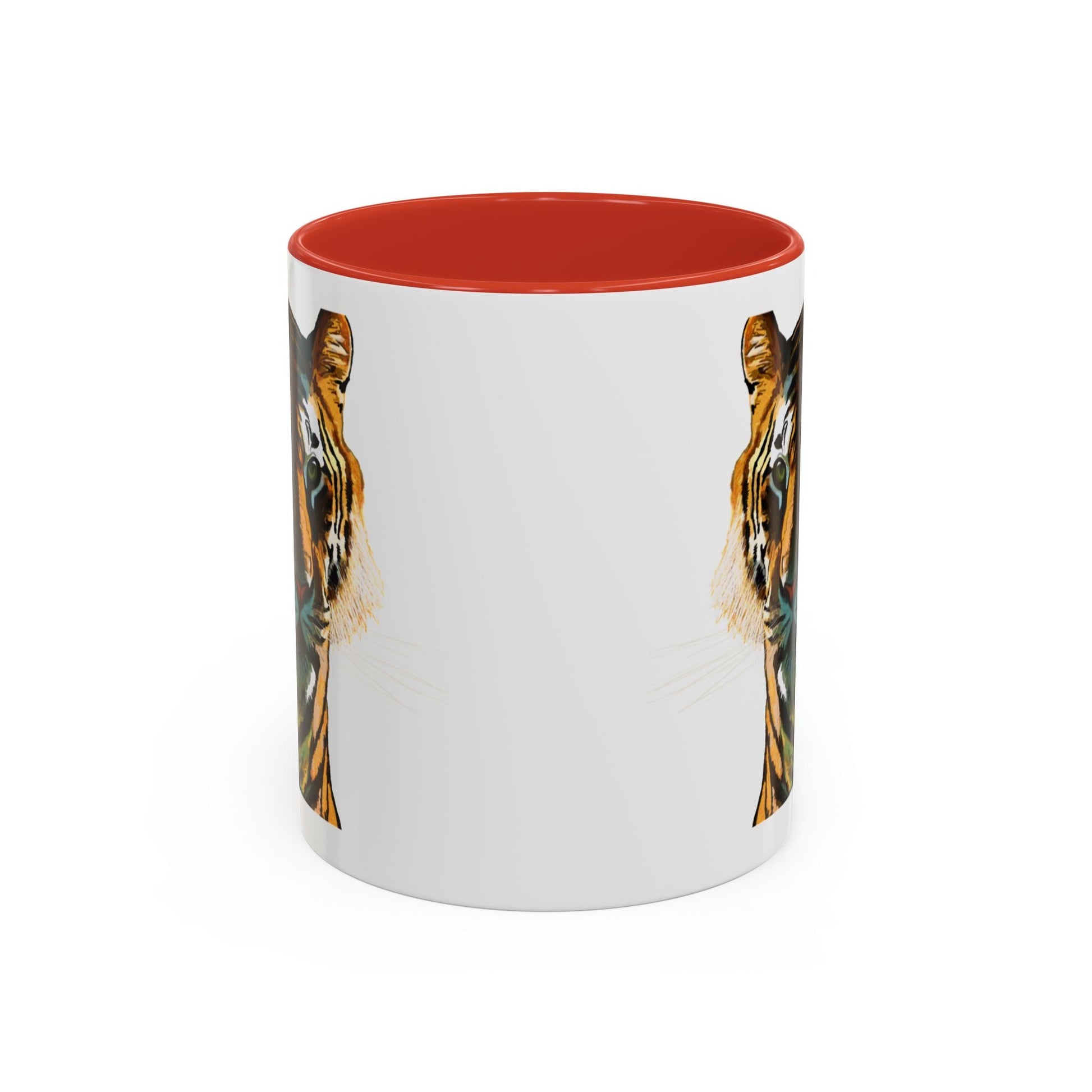 Majestic Tiger Two Tone Ceramic Coffee Mug - 11 oz & 15 oz - Blue Cava