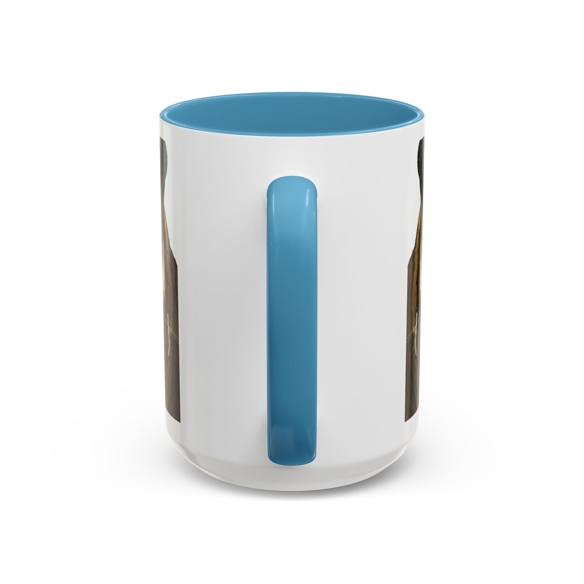 Majestic Tiger Two Tone Ceramic Coffee Mug - 11 oz & 15 oz - Blue Cava