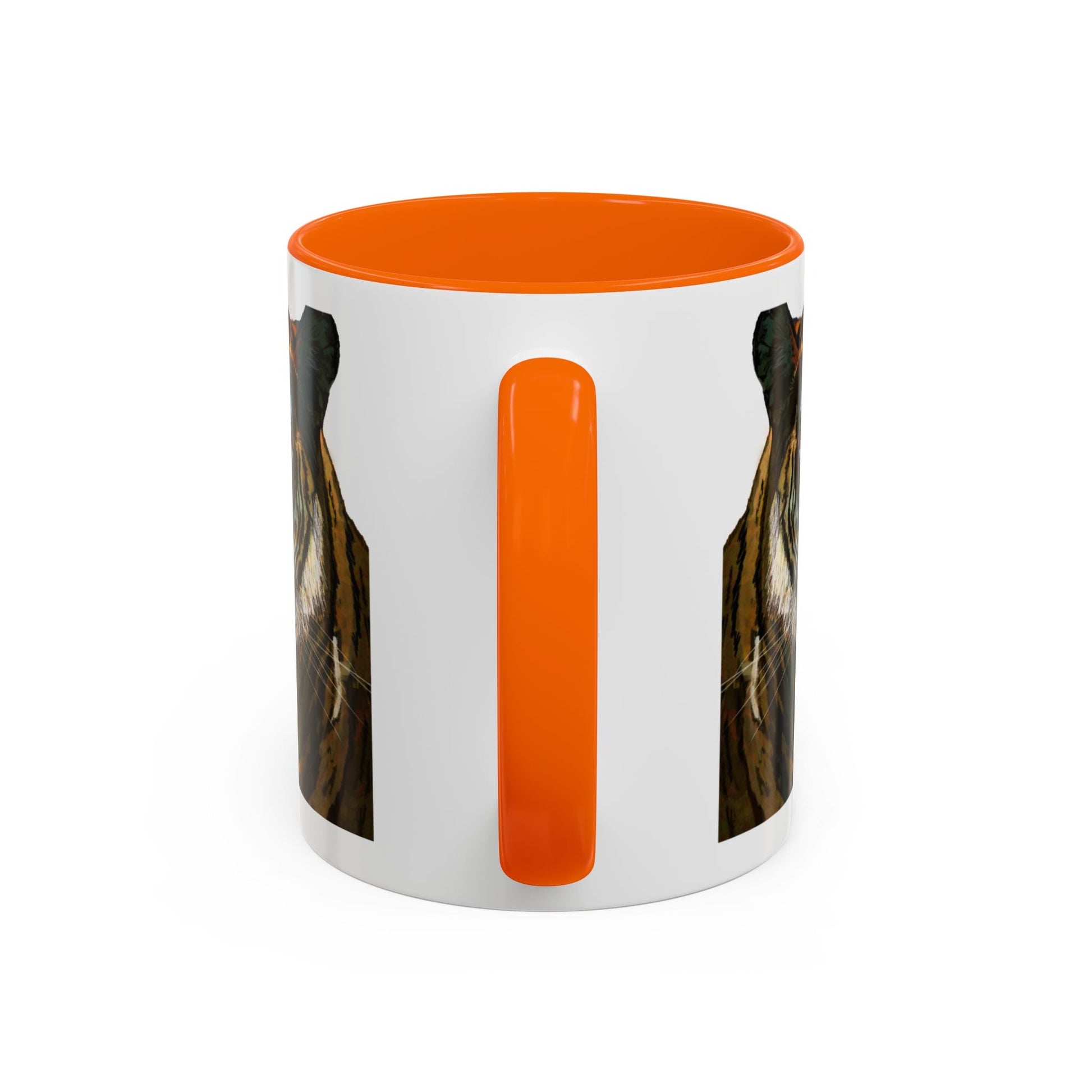 Majestic Tiger Two Tone Ceramic Coffee Mug - 11 oz & 15 oz - Blue Cava