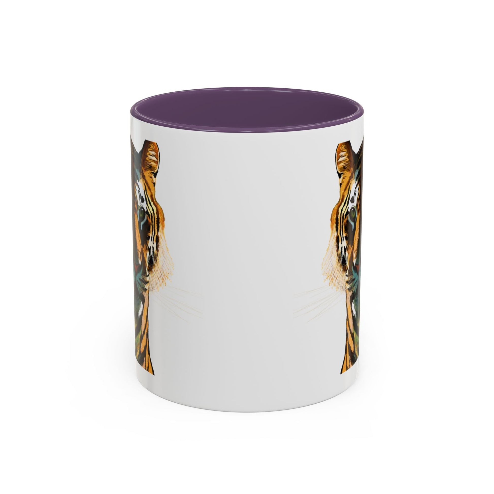 Majestic Tiger Two Tone Ceramic Coffee Mug - 11 oz & 15 oz - Blue Cava