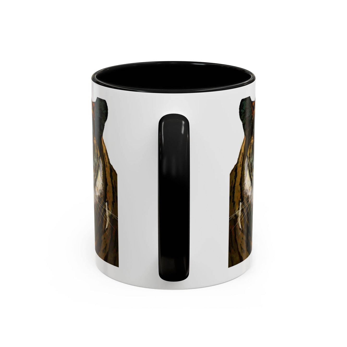 Majestic Tiger Two Tone Ceramic Coffee Mug - 11 oz & 15 oz - Blue Cava