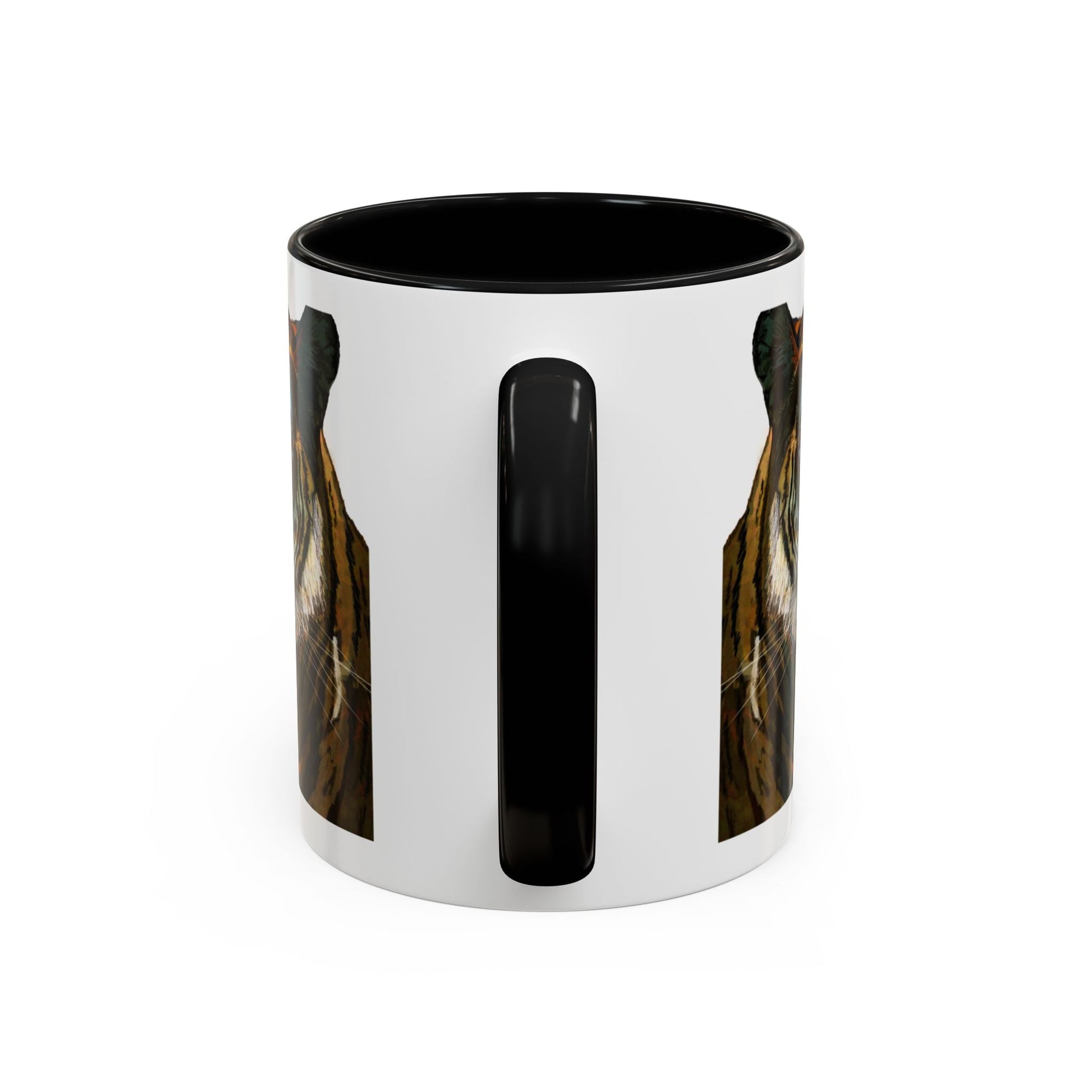 Majestic Tiger Two Tone Ceramic Coffee Mug - 11 oz & 15 oz - Blue Cava