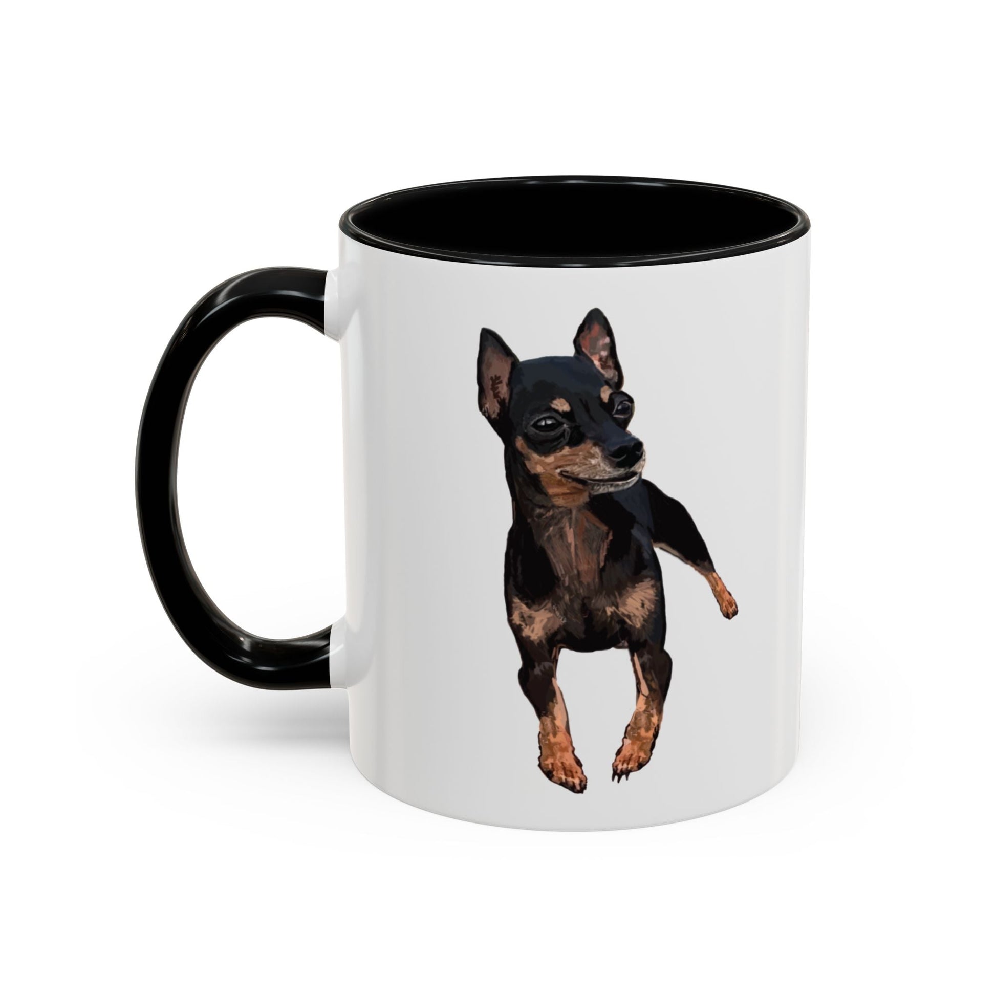 Miniature Pincher Two Tone Ceramic Mug - 11 oz. & 15 oz. - Blue Cava