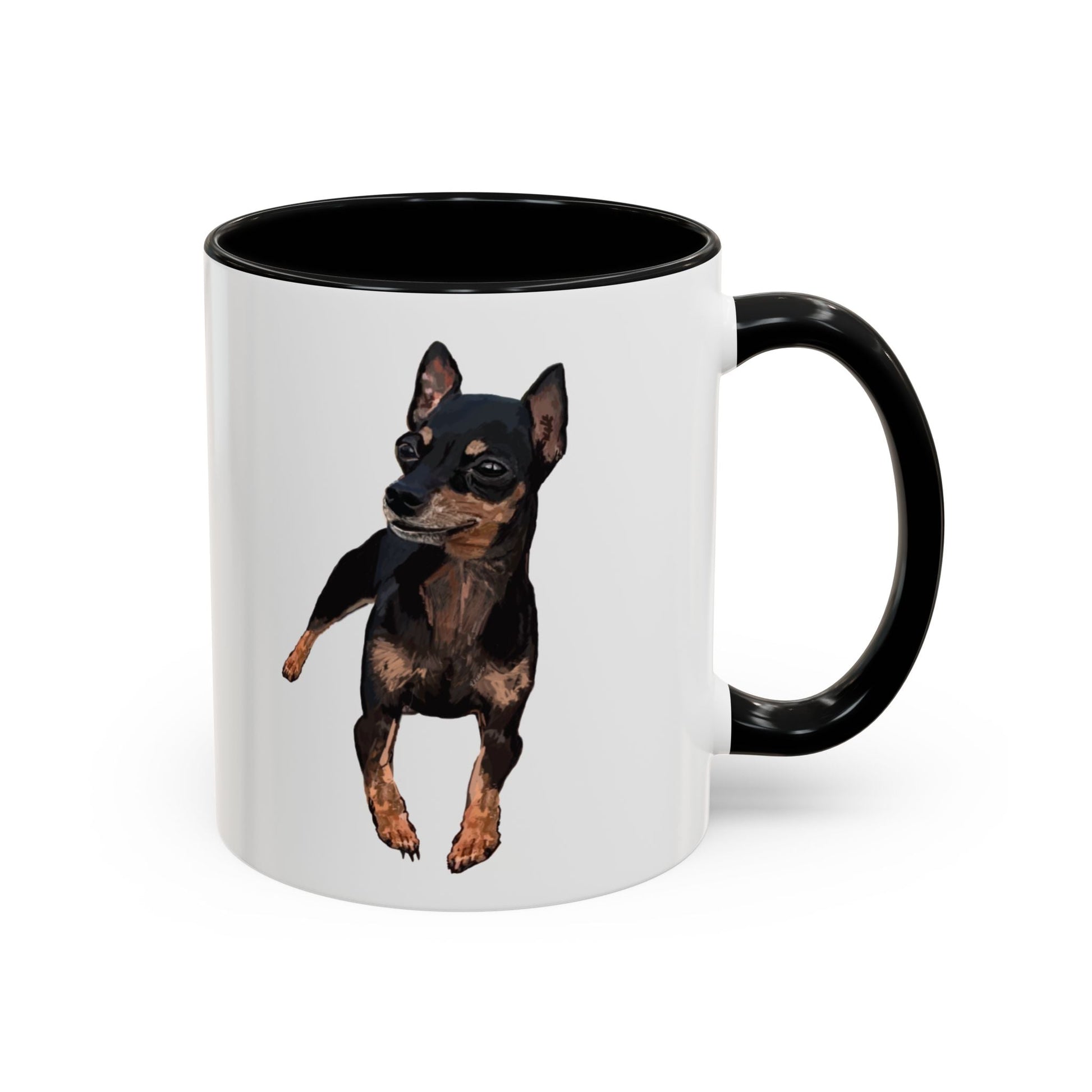 Miniature Pincher Two Tone Ceramic Mug - 11 oz. & 15 oz. - Blue Cava