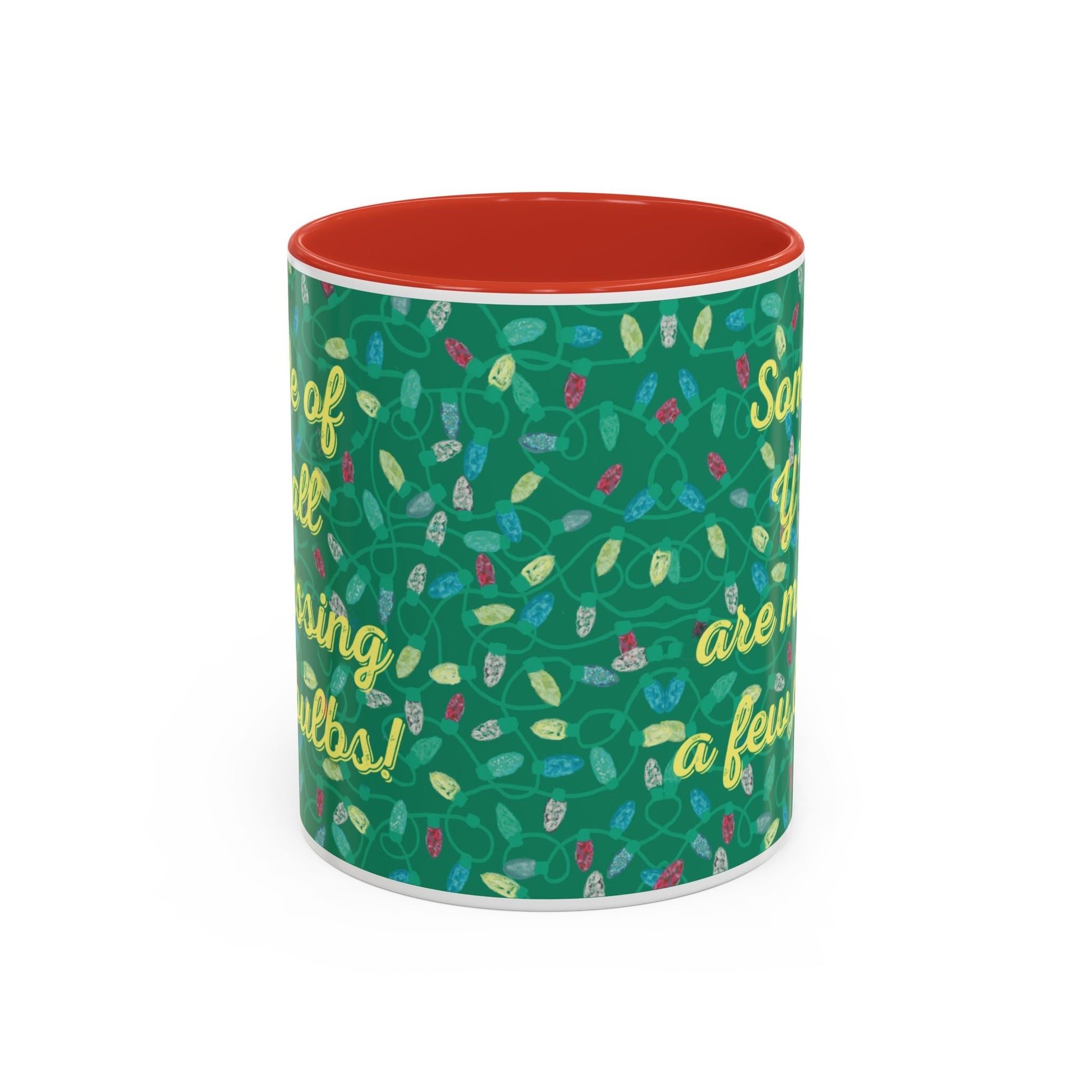 Missing Christmas Bulbs Accent Coffee Mug (11os & 15oz) - Blue Cava