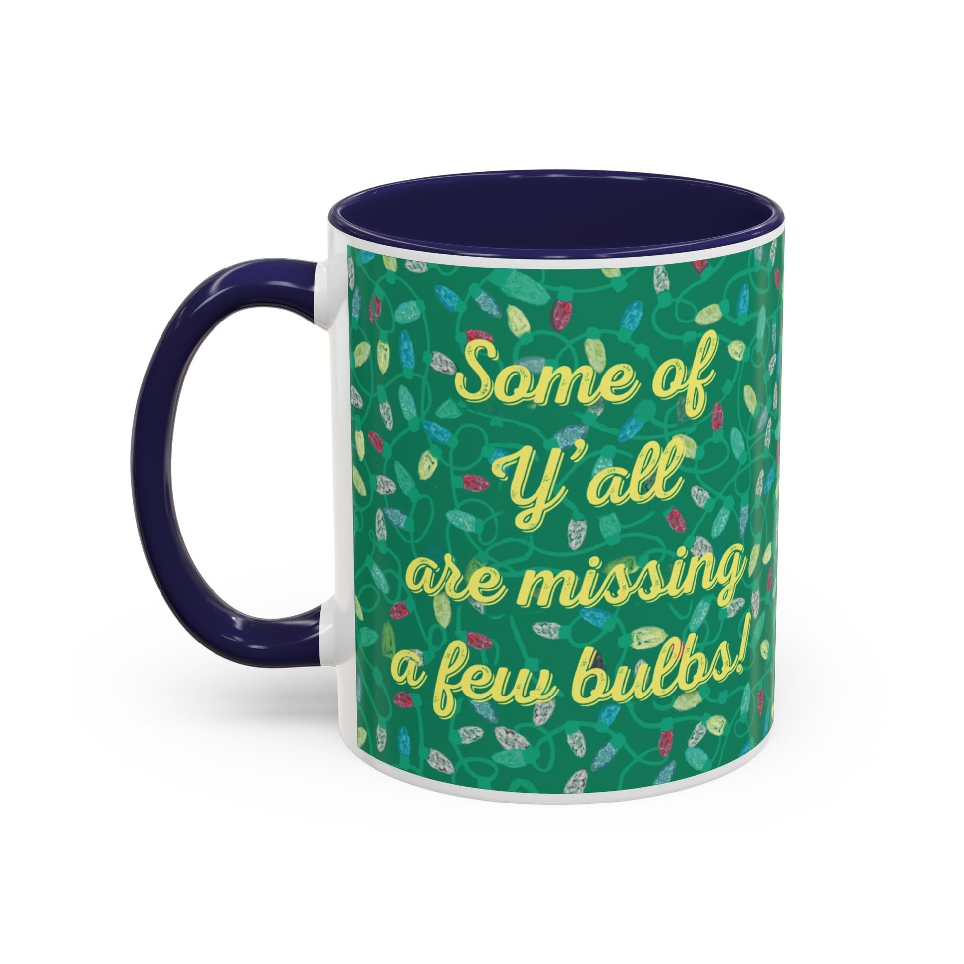 Missing Christmas Bulbs Accent Coffee Mug (11os & 15oz) - Blue Cava