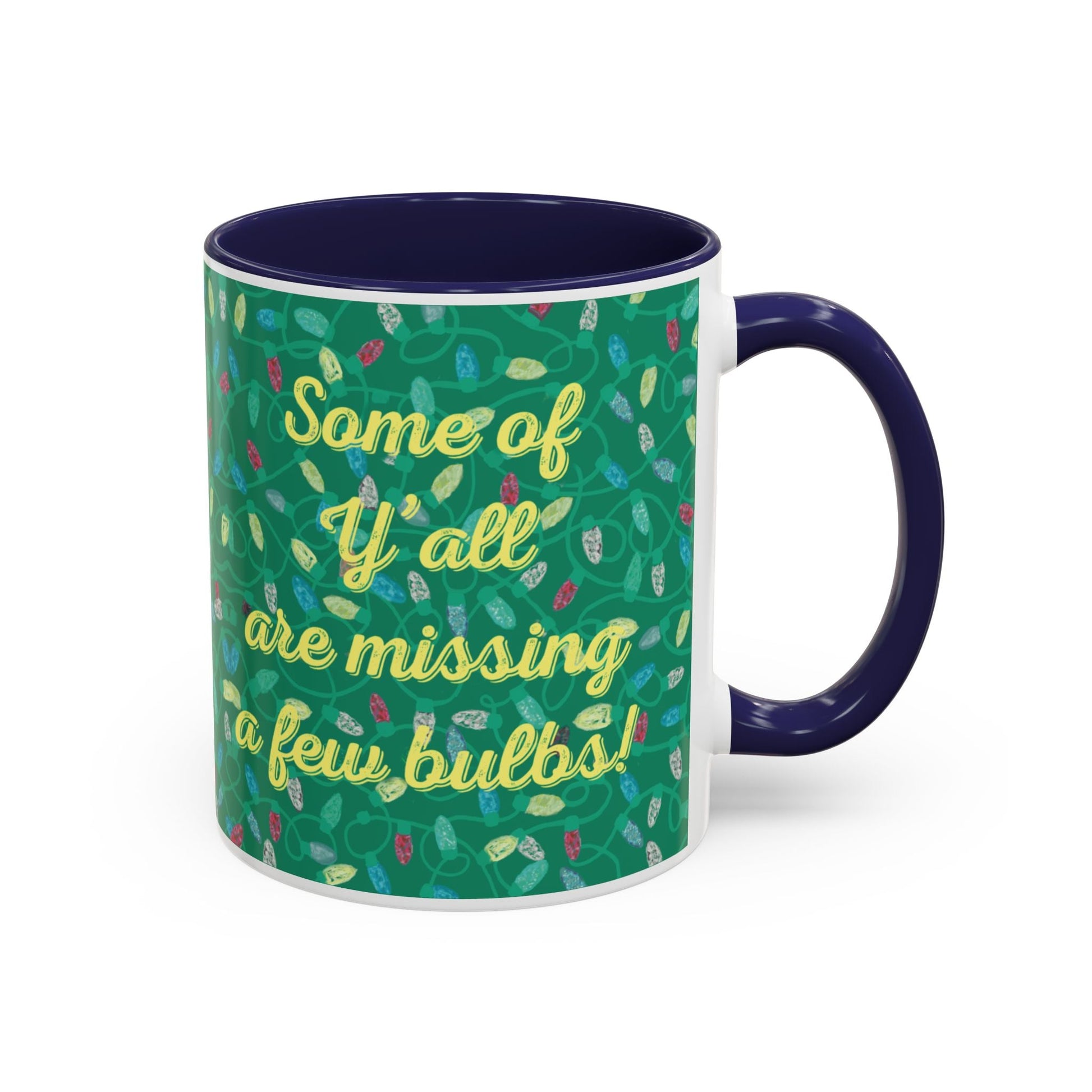 Missing Christmas Bulbs Accent Coffee Mug (11os & 15oz) - Blue Cava