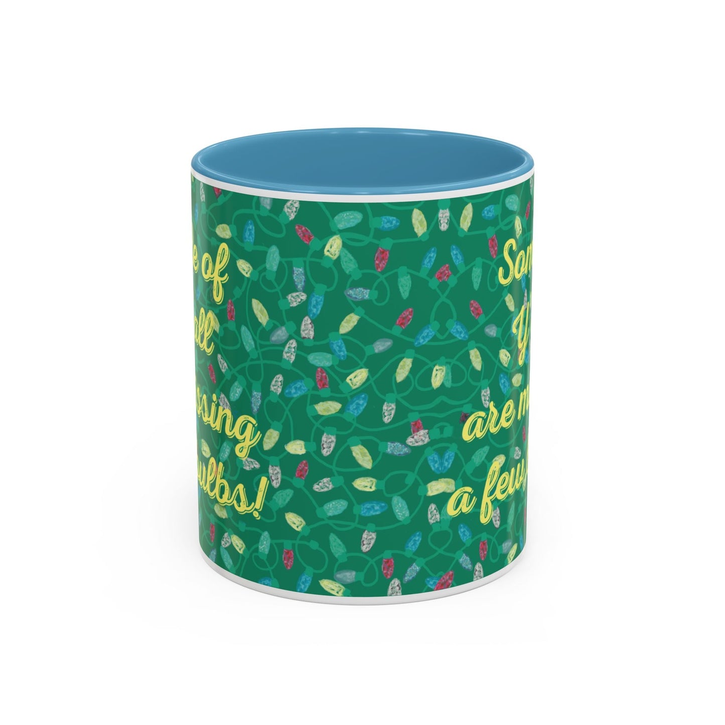 Missing Christmas Bulbs Accent Coffee Mug (11os & 15oz) - Blue Cava
