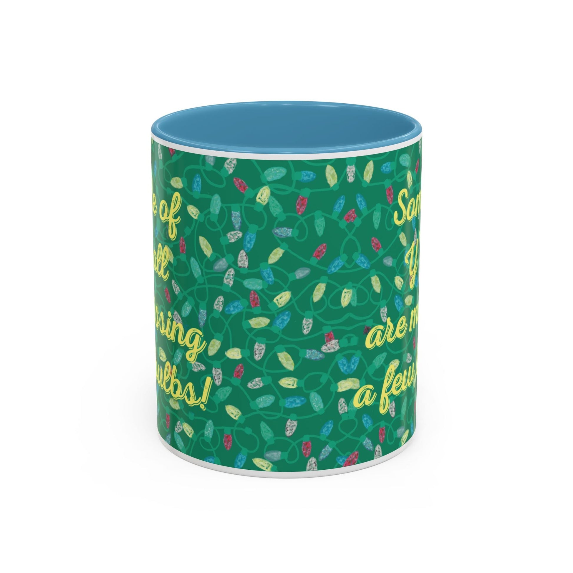 Missing Christmas Bulbs Accent Coffee Mug (11os & 15oz) - Blue Cava