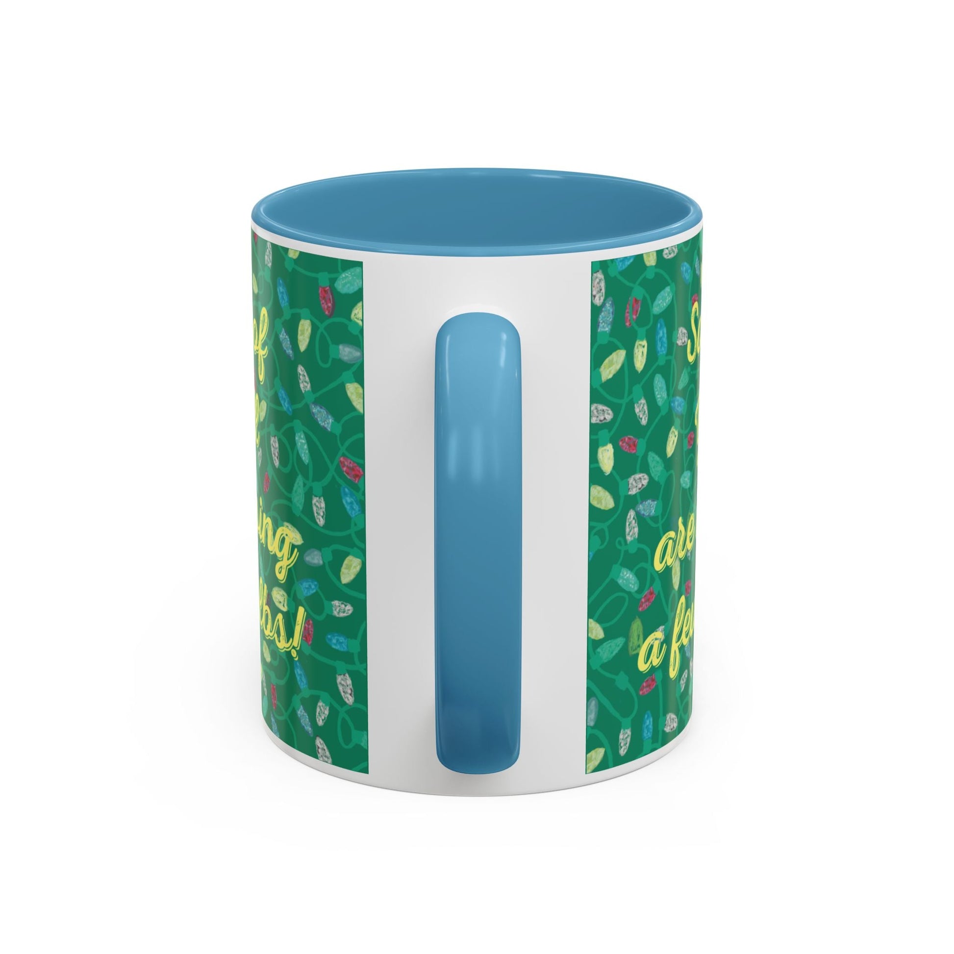 Missing Christmas Bulbs Accent Coffee Mug (11os & 15oz) - Blue Cava