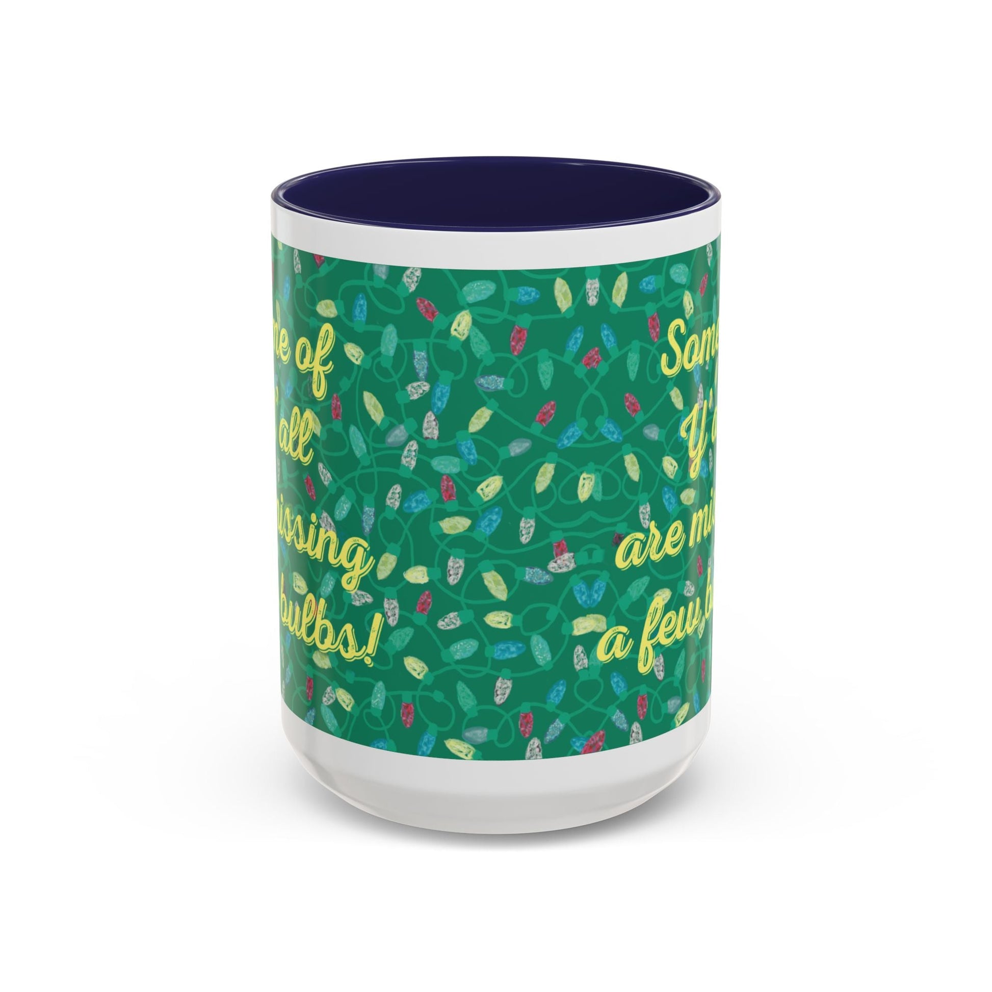 Missing Christmas Bulbs Accent Coffee Mug (11os & 15oz) - Blue Cava