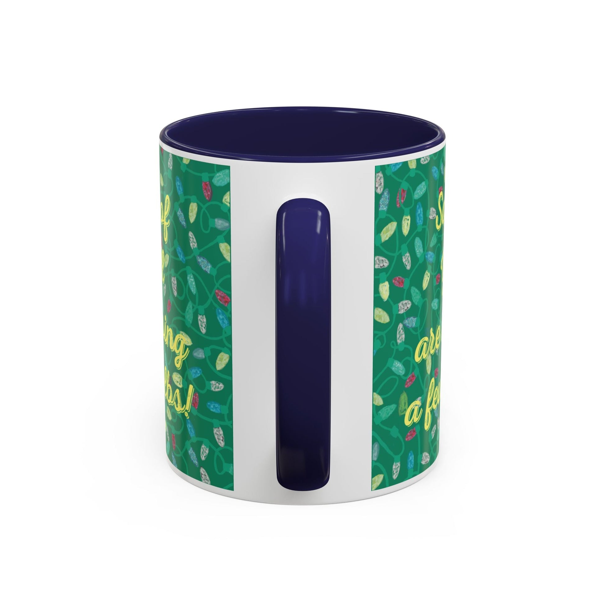 Missing Christmas Bulbs Accent Coffee Mug (11os & 15oz) - Blue Cava
