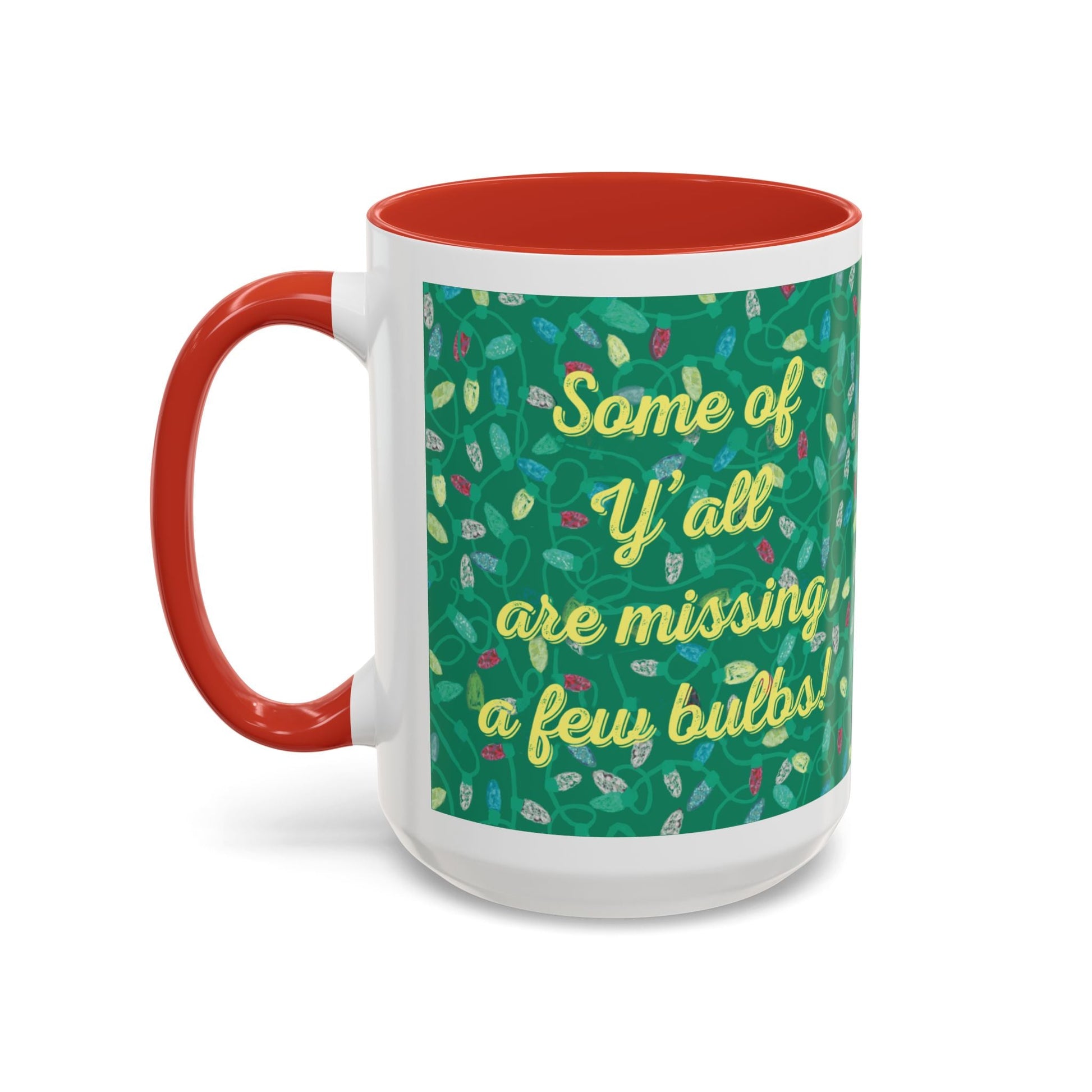 Missing Christmas Bulbs Accent Coffee Mug (11os & 15oz) - Blue Cava