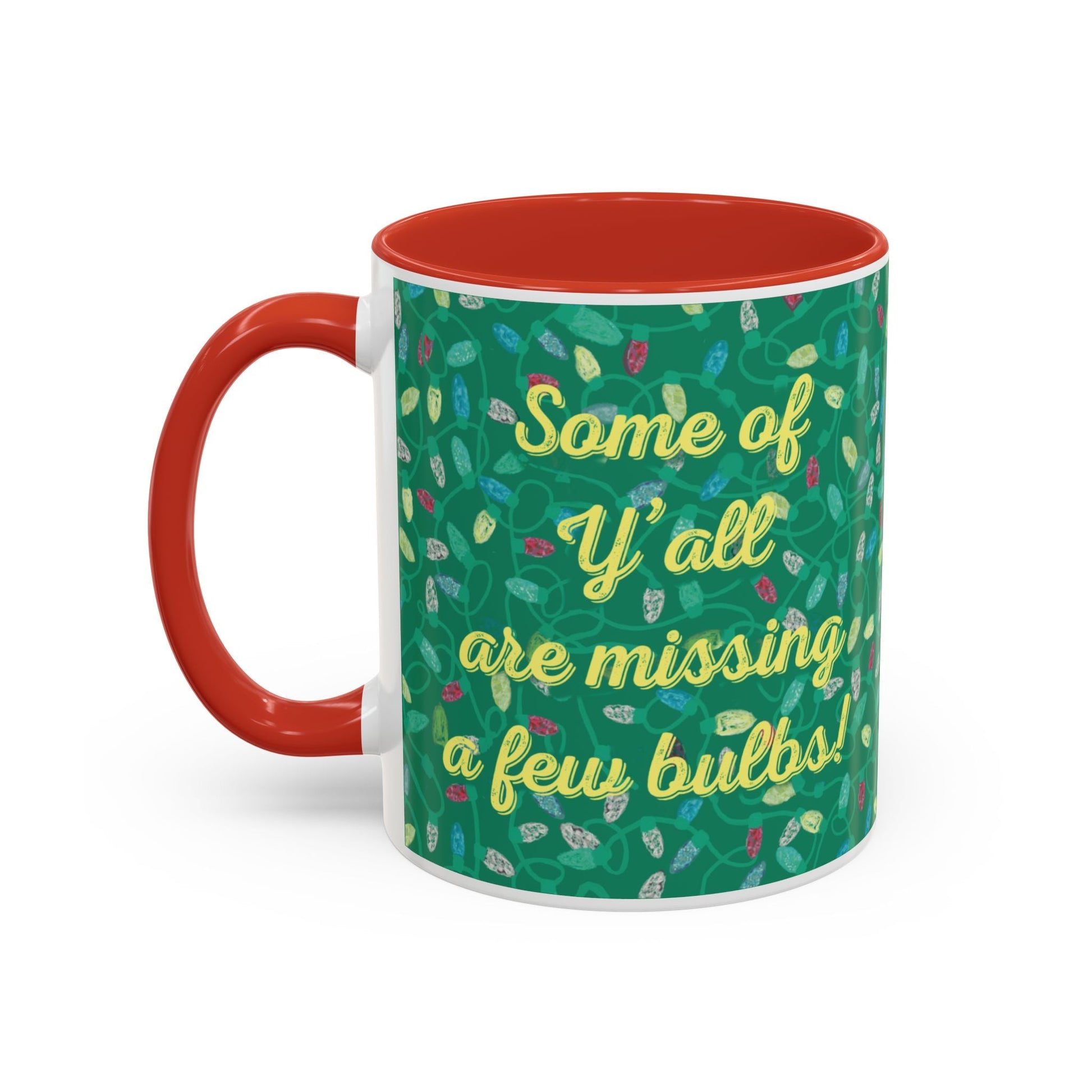 Missing Christmas Bulbs Accent Coffee Mug (11os & 15oz) - Blue Cava