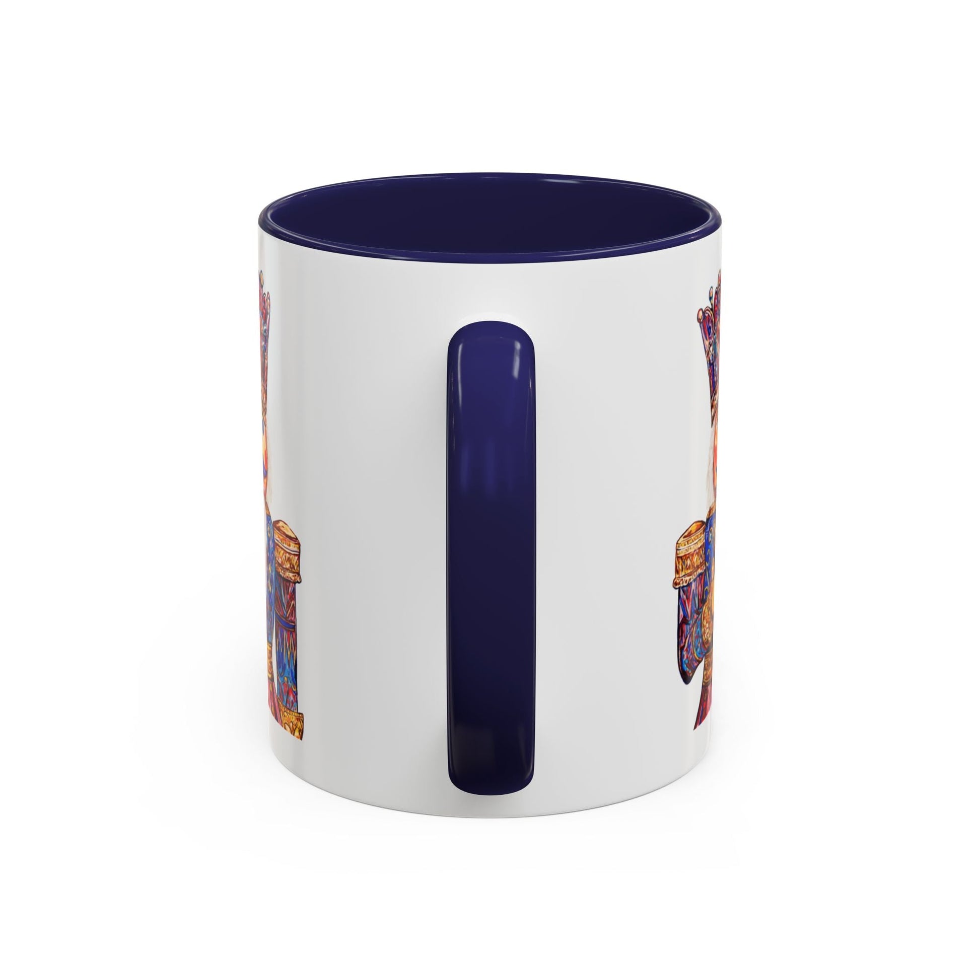 Nutcracker Two Tone Ceramic Coffee Mug - Festive Drinkware - Blue Cava