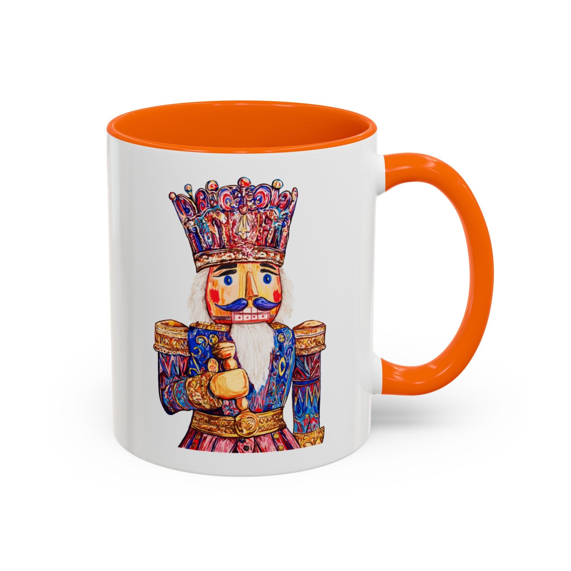 Nutcracker Two Tone Ceramic Coffee Mug - Festive Drinkware - Blue Cava