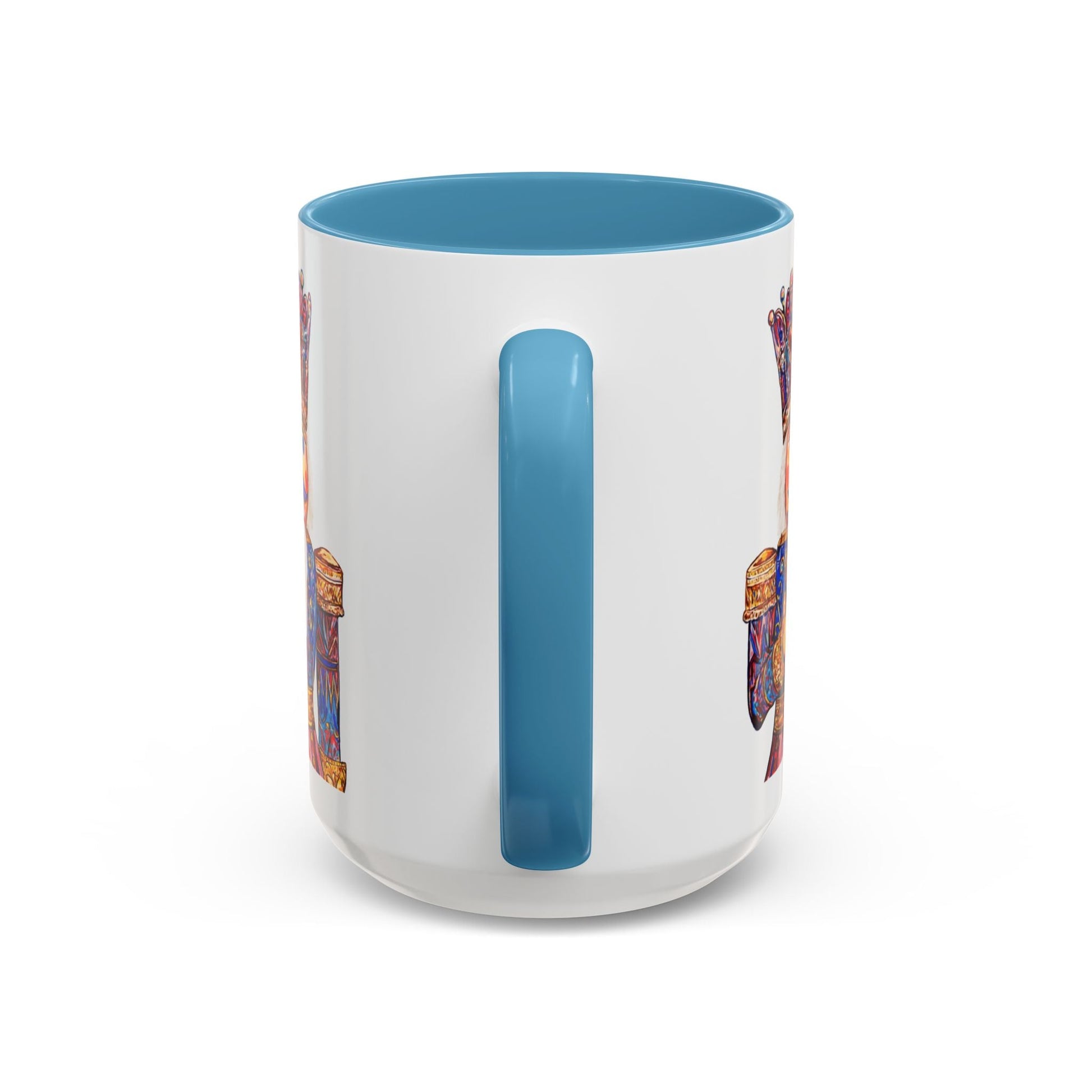 Nutcracker Two Tone Ceramic Coffee Mug - Festive Drinkware - Blue Cava