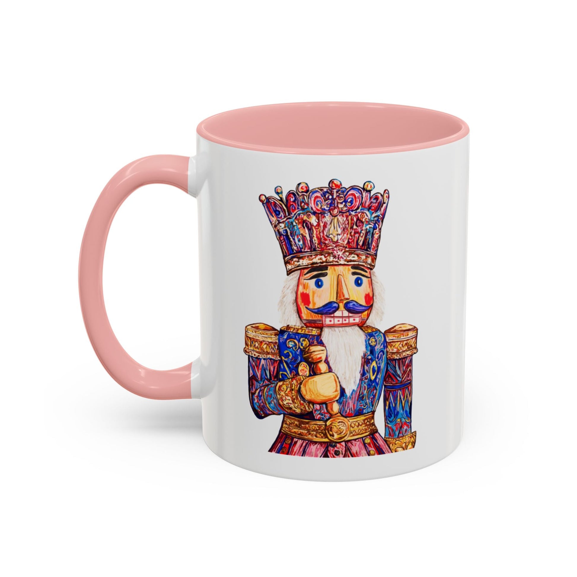 Nutcracker Two Tone Ceramic Coffee Mug - Festive Drinkware - Blue Cava