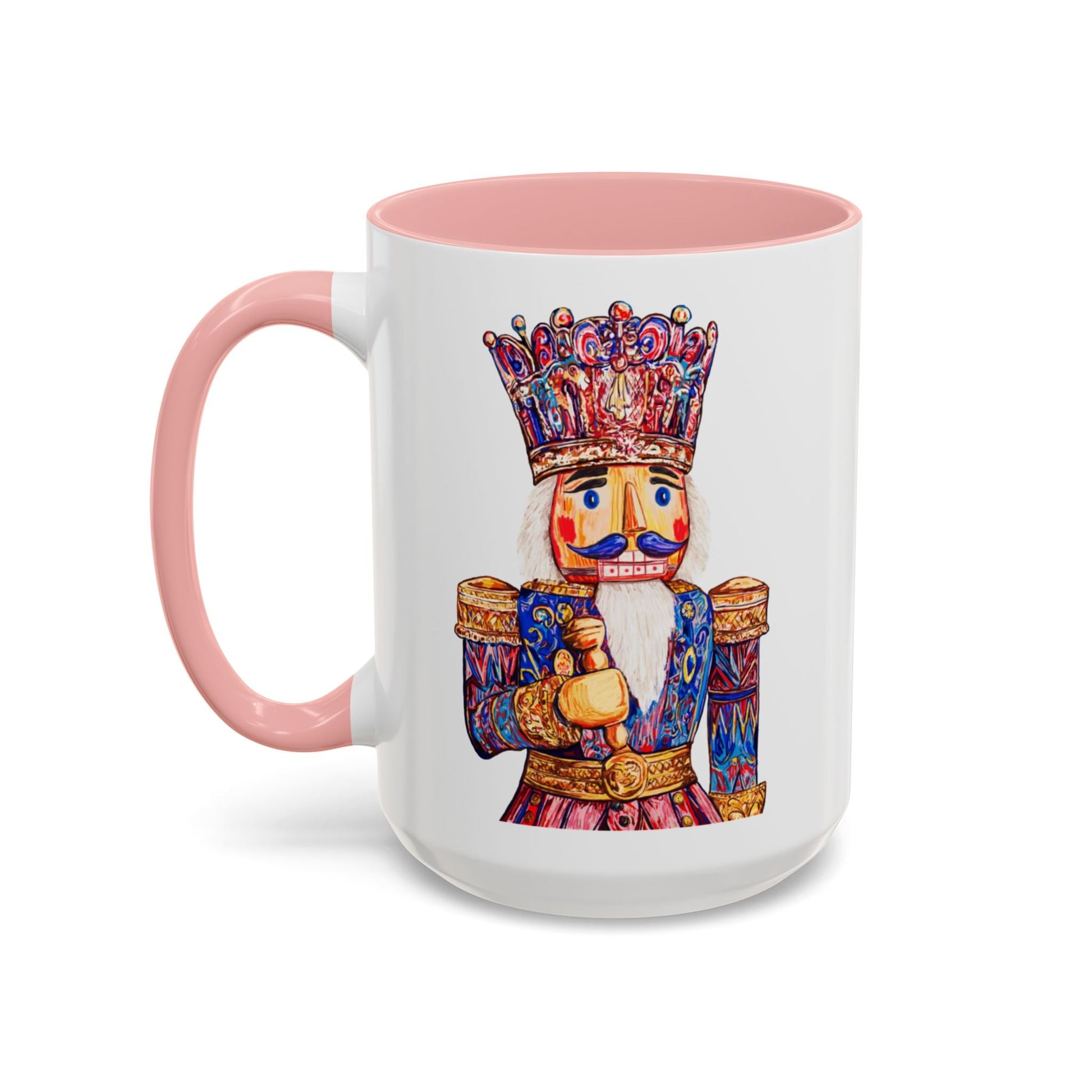 Nutcracker Two Tone Ceramic Coffee Mug - Festive Drinkware - Blue Cava