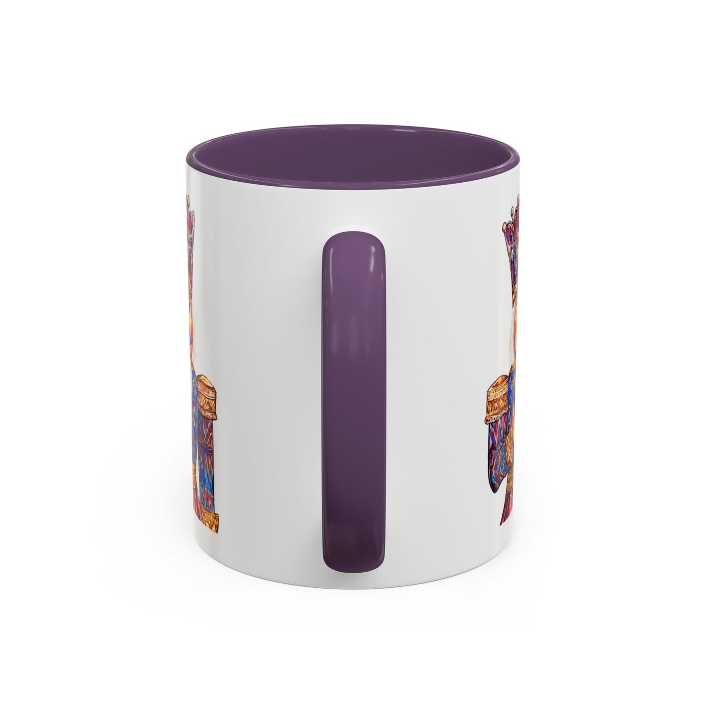 Nutcracker Two Tone Ceramic Coffee Mug - Festive Drinkware - Blue Cava