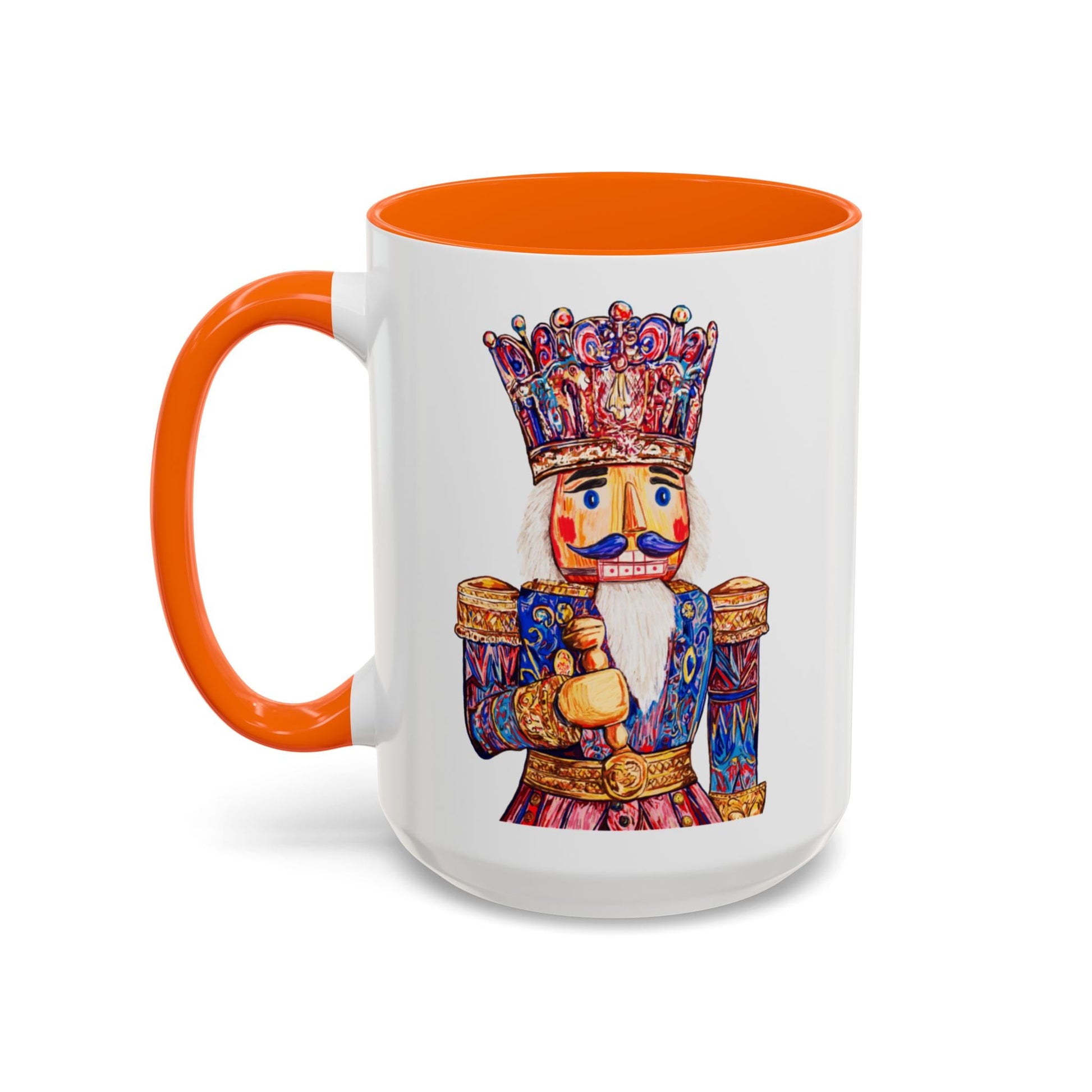 Nutcracker Two Tone Ceramic Coffee Mug - Festive Drinkware - Blue Cava