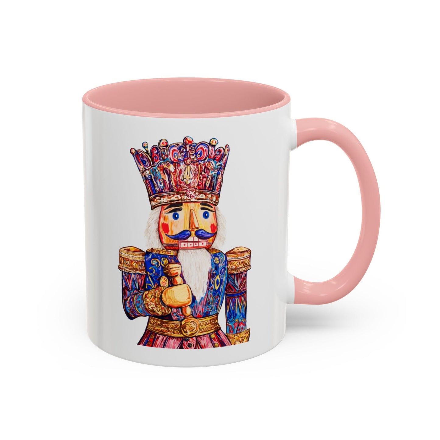 Nutcracker Two Tone Ceramic Coffee Mug - Festive Drinkware - Blue Cava