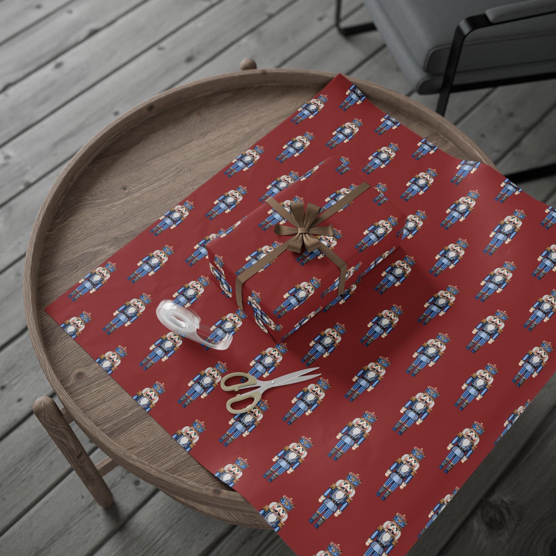 Nutcracker Wrapping Paper – Fun Gift Wrap, Christmas, - Blue Cava