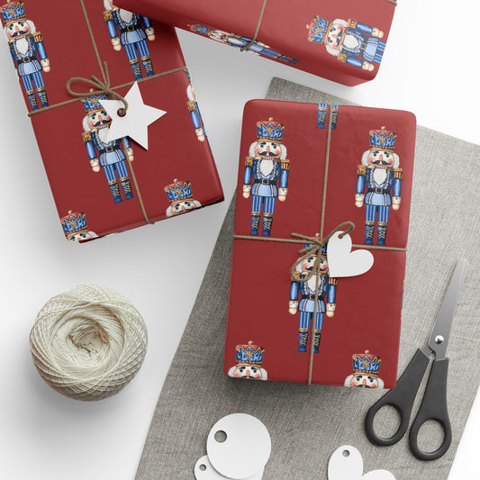 Nutcracker Wrapping Paper – Fun Gift Wrap, Christmas, - Blue Cava