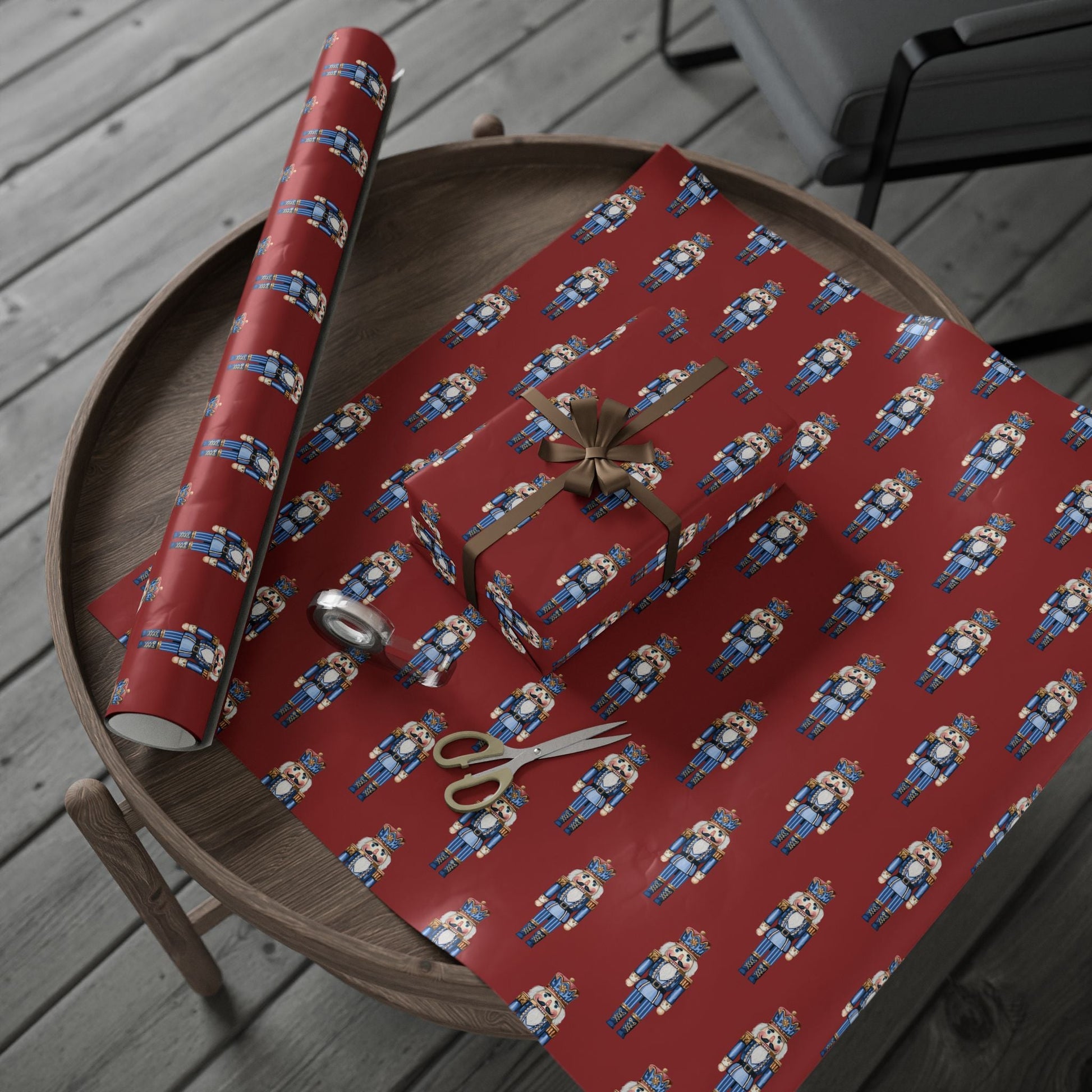Nutcracker Wrapping Paper – Fun Gift Wrap, Christmas, - Blue Cava