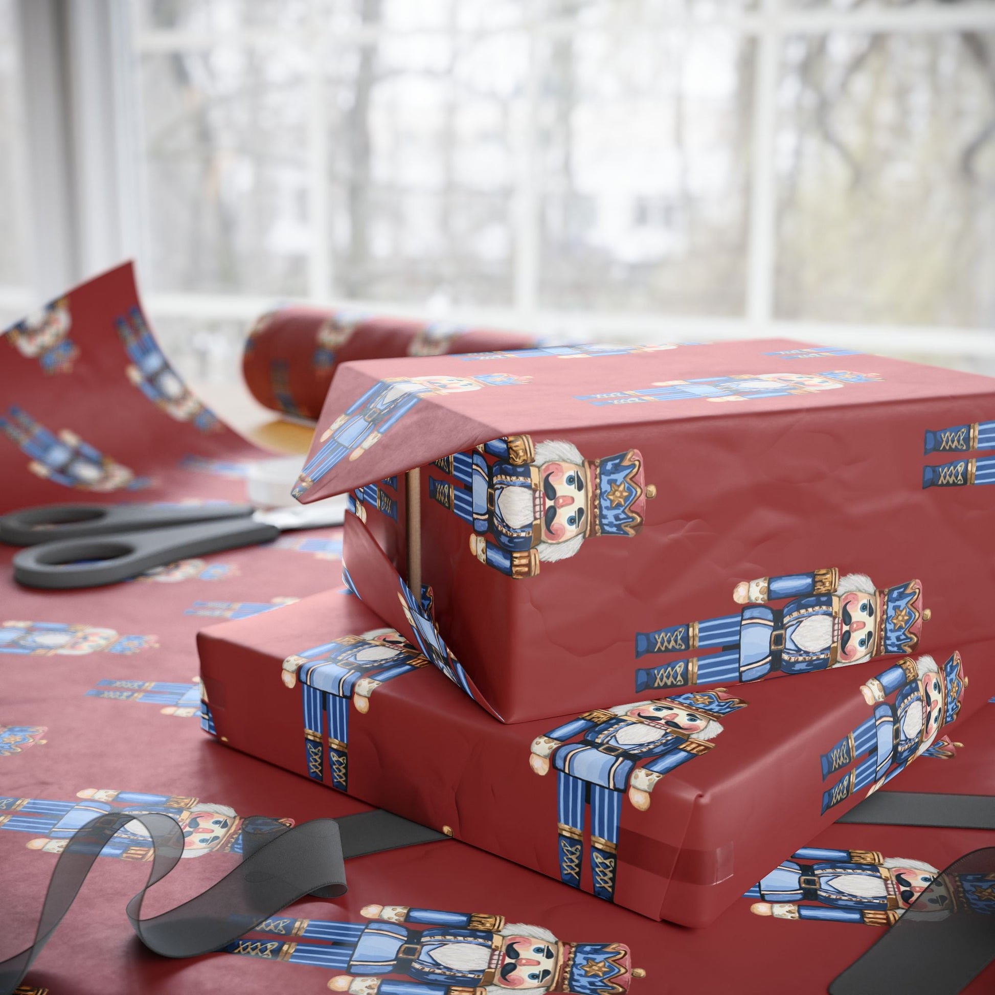 Nutcracker Wrapping Paper – Fun Gift Wrap, Christmas, - Blue Cava