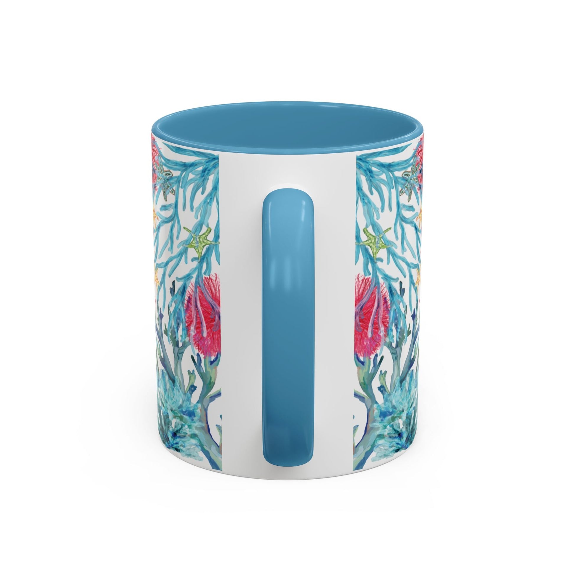 Ocean - Inspired Two Tone Ceramic Mug - 11 oz & 15 oz - Blue Cava
