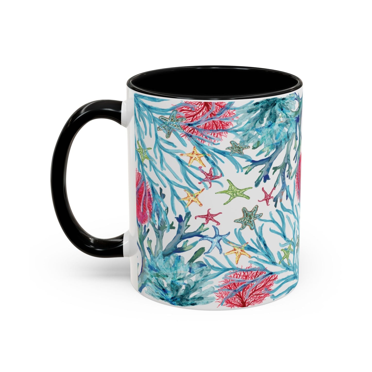 Ocean - Inspired Two Tone Ceramic Mug - 11 oz & 15 oz - Blue Cava