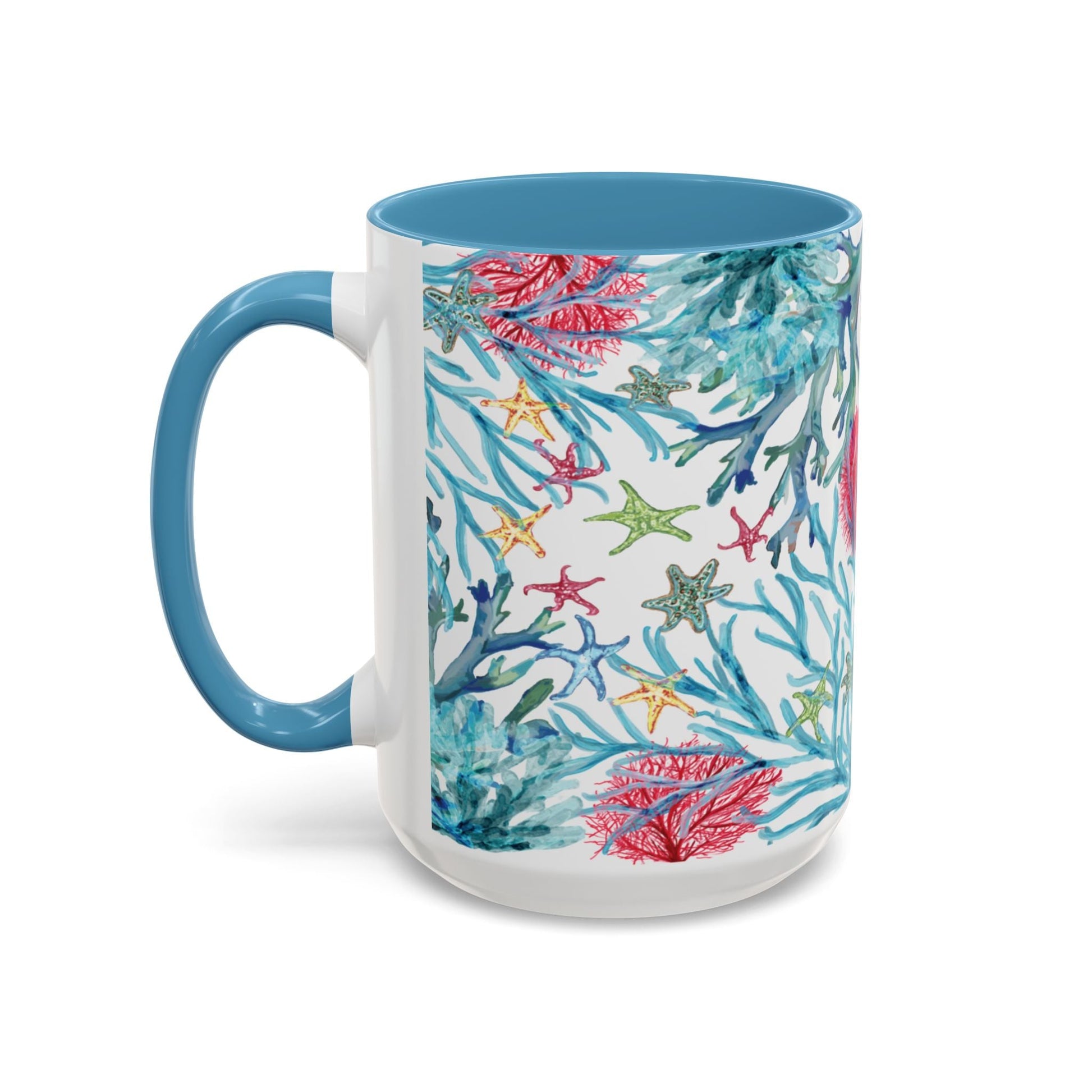 Ocean - Inspired Two Tone Ceramic Mug - 11 oz & 15 oz - Blue Cava