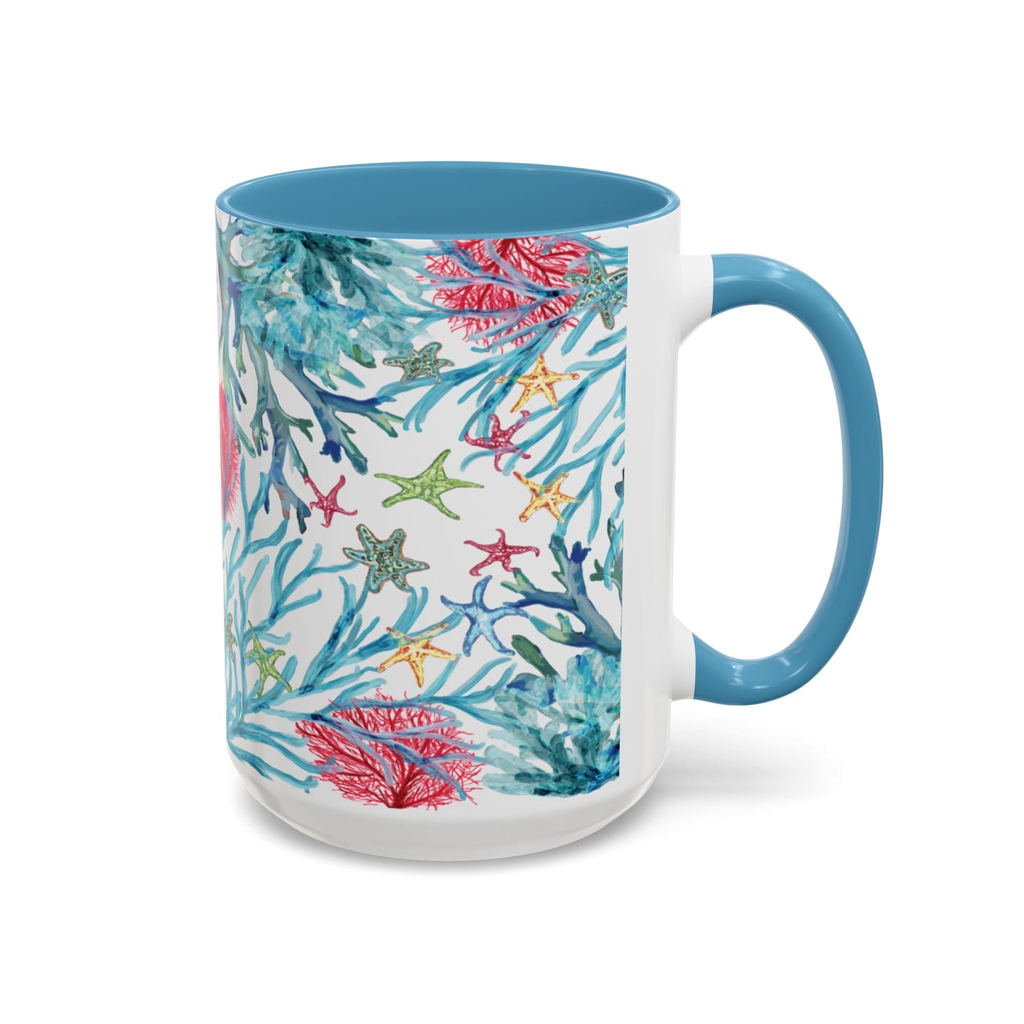 Ocean - Inspired Two Tone Ceramic Mug - 11 oz & 15 oz - Blue Cava