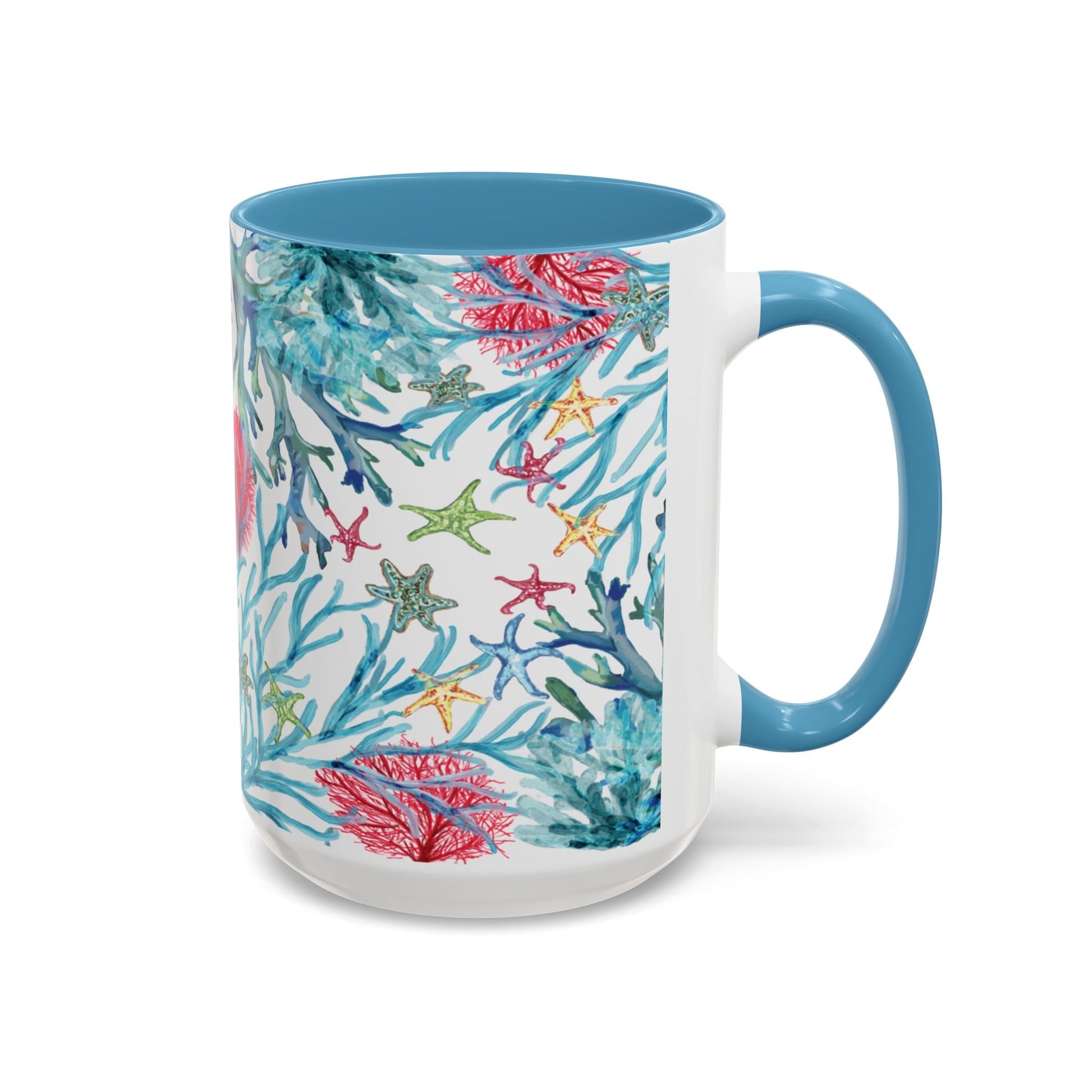 Ocean - Inspired Two Tone Ceramic Mug - 11 oz & 15 oz - Blue Cava