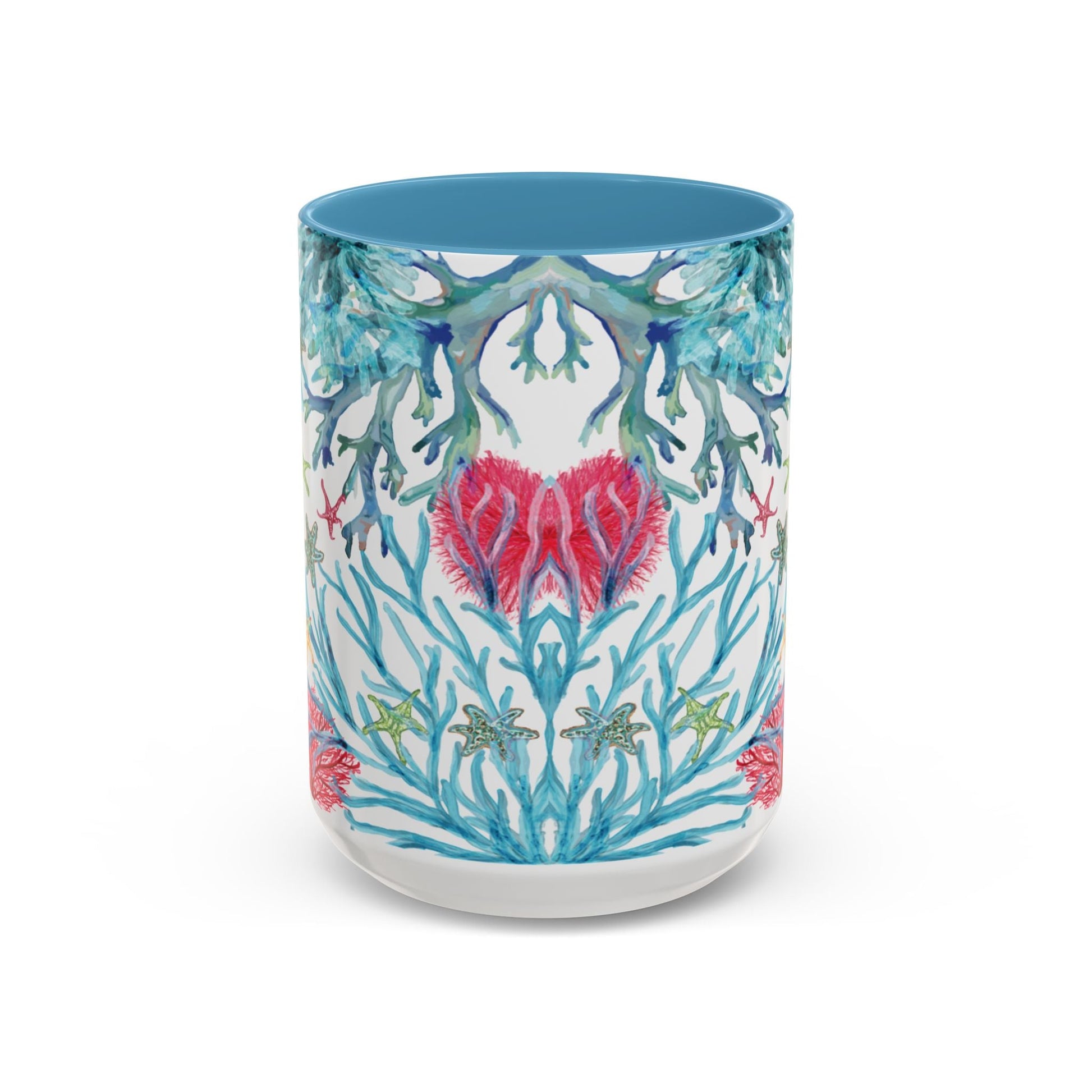 Ocean - Inspired Two Tone Ceramic Mug - 11 oz & 15 oz - Blue Cava