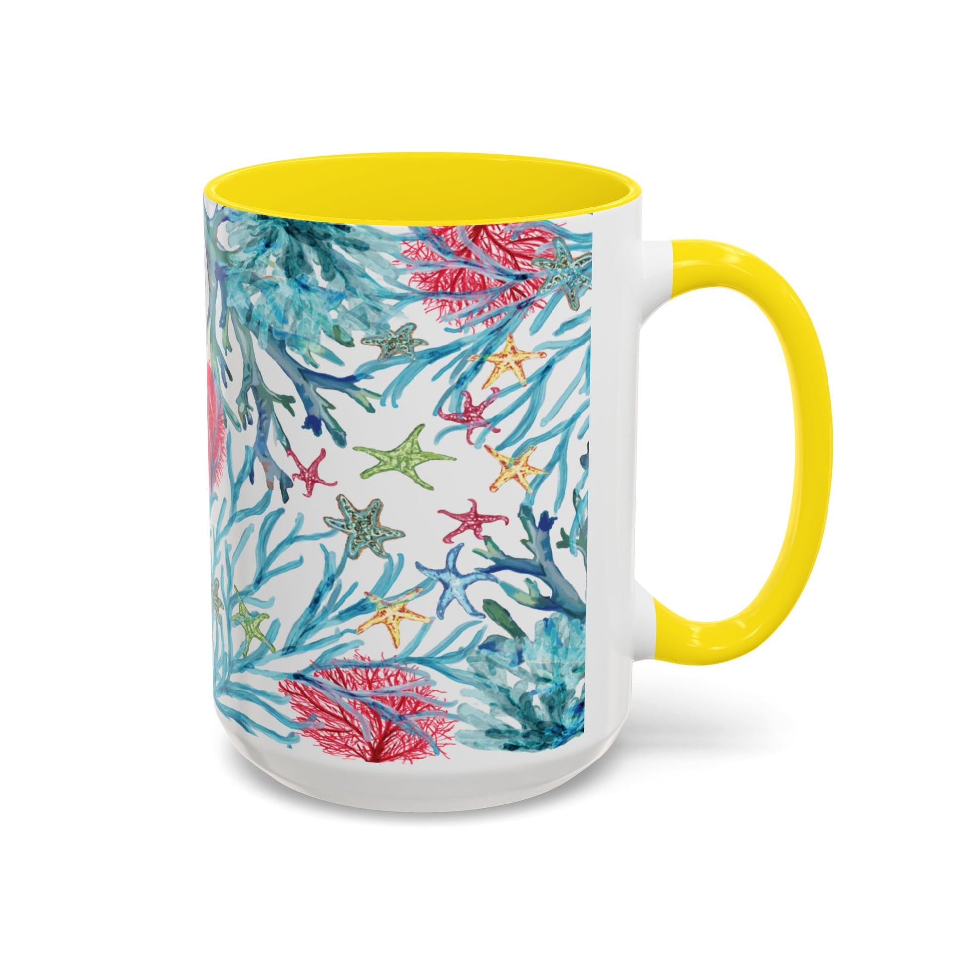 Ocean - Inspired Two Tone Ceramic Mug - 11 oz & 15 oz - Blue Cava