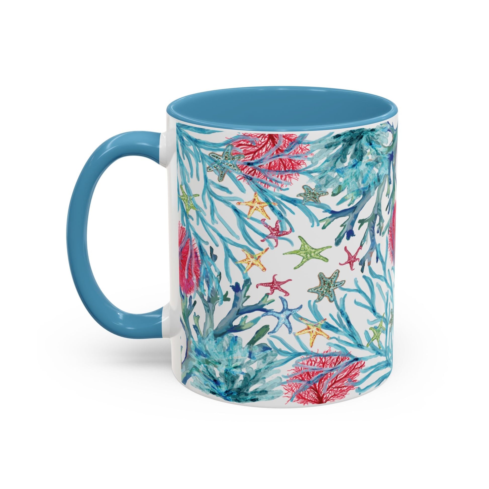 Ocean - Inspired Two Tone Ceramic Mug - 11 oz & 15 oz - Blue Cava