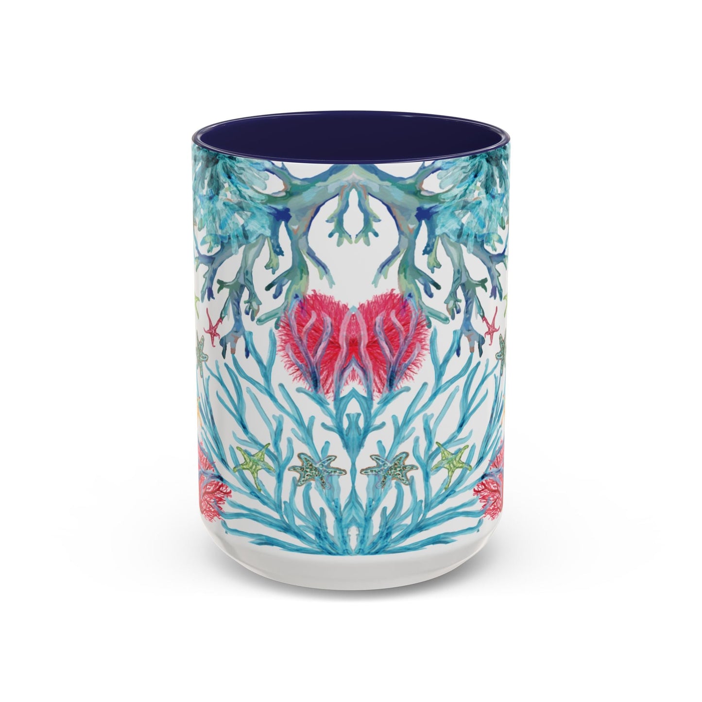Ocean - Inspired Two Tone Ceramic Mug - 11 oz & 15 oz - Blue Cava