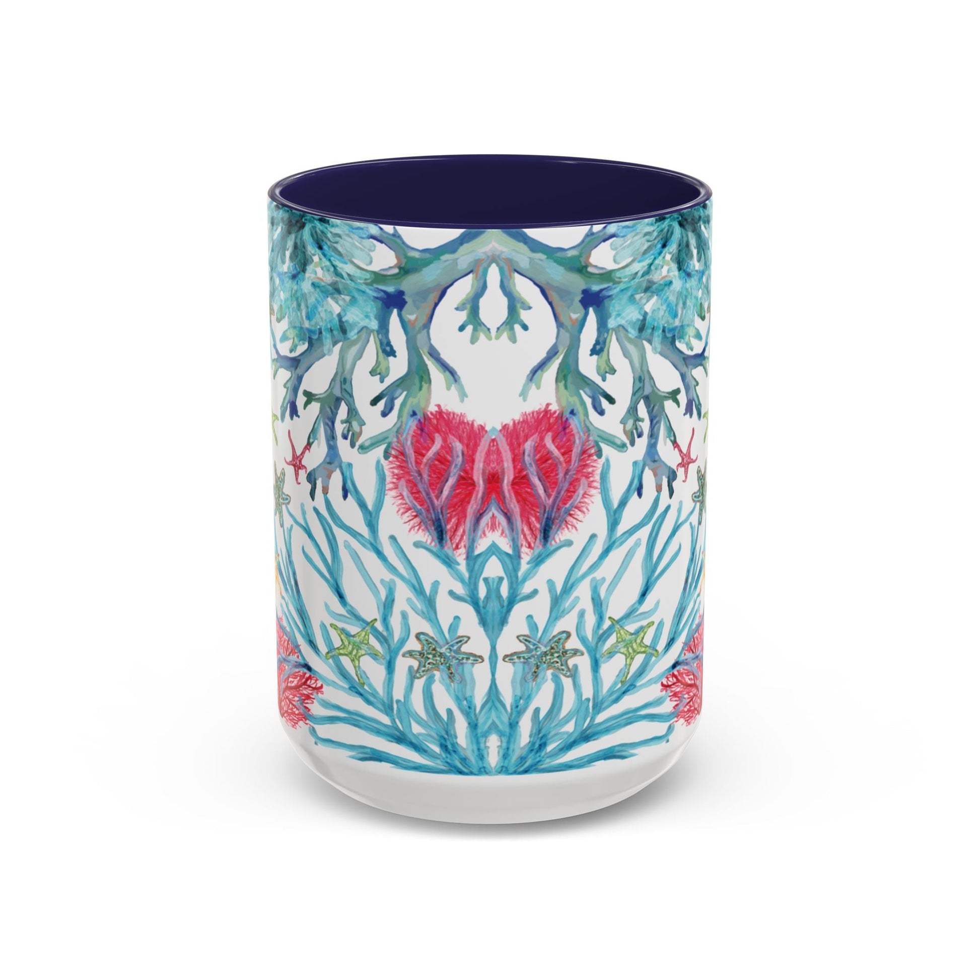 Ocean - Inspired Two Tone Ceramic Mug - 11 oz & 15 oz - Blue Cava