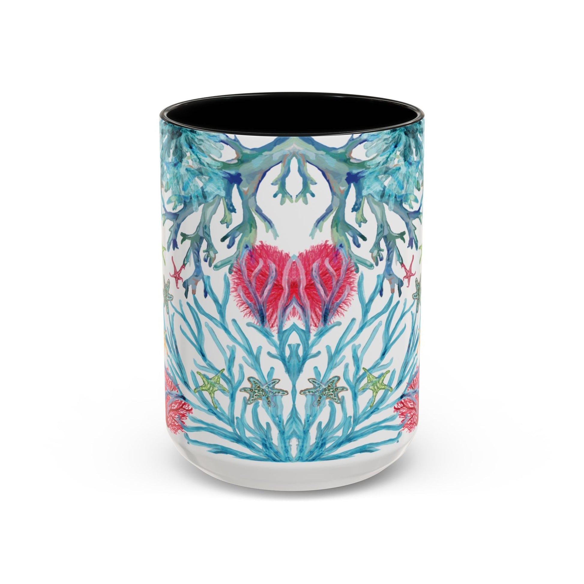 Ocean - Inspired Two Tone Ceramic Mug - 11 oz & 15 oz - Blue Cava