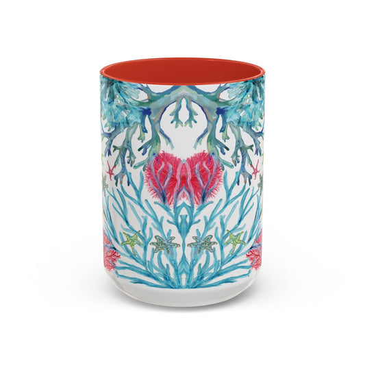 Ocean - Inspired Two Tone Ceramic Mug - 11 oz & 15 oz - Blue Cava