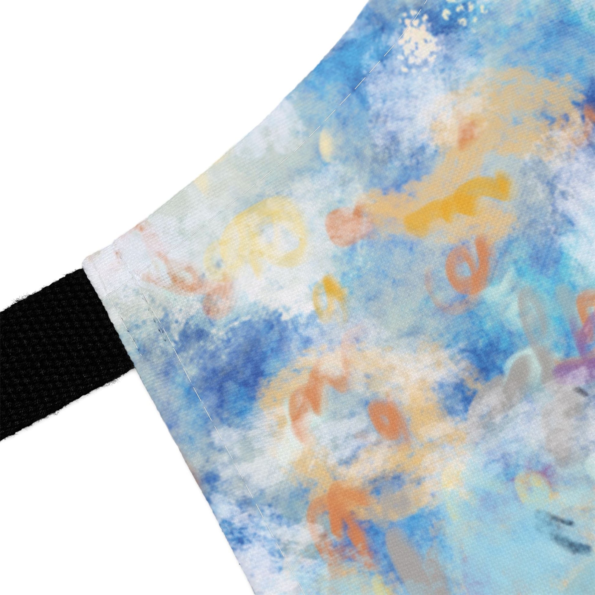 Ocean Wave Art Aprons with Color Straps - Perfect for Chefs and Home Cooks - Blue Cava