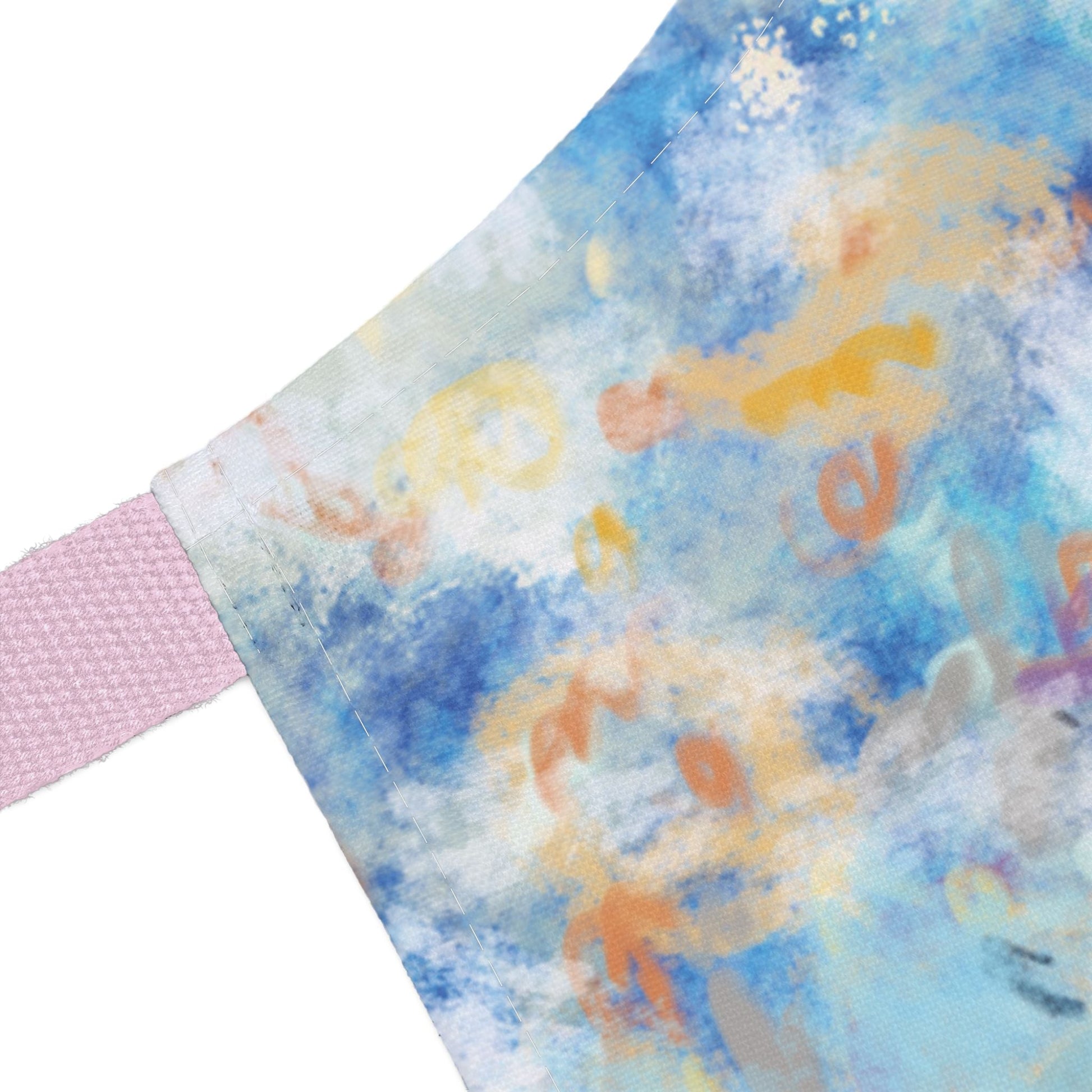 Ocean Wave Art Aprons with Color Straps - Perfect for Chefs and Home Cooks - Blue Cava