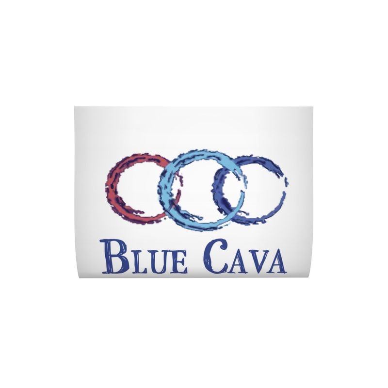 Ocean Wave Premium Pillow with Piping - Blue Cava